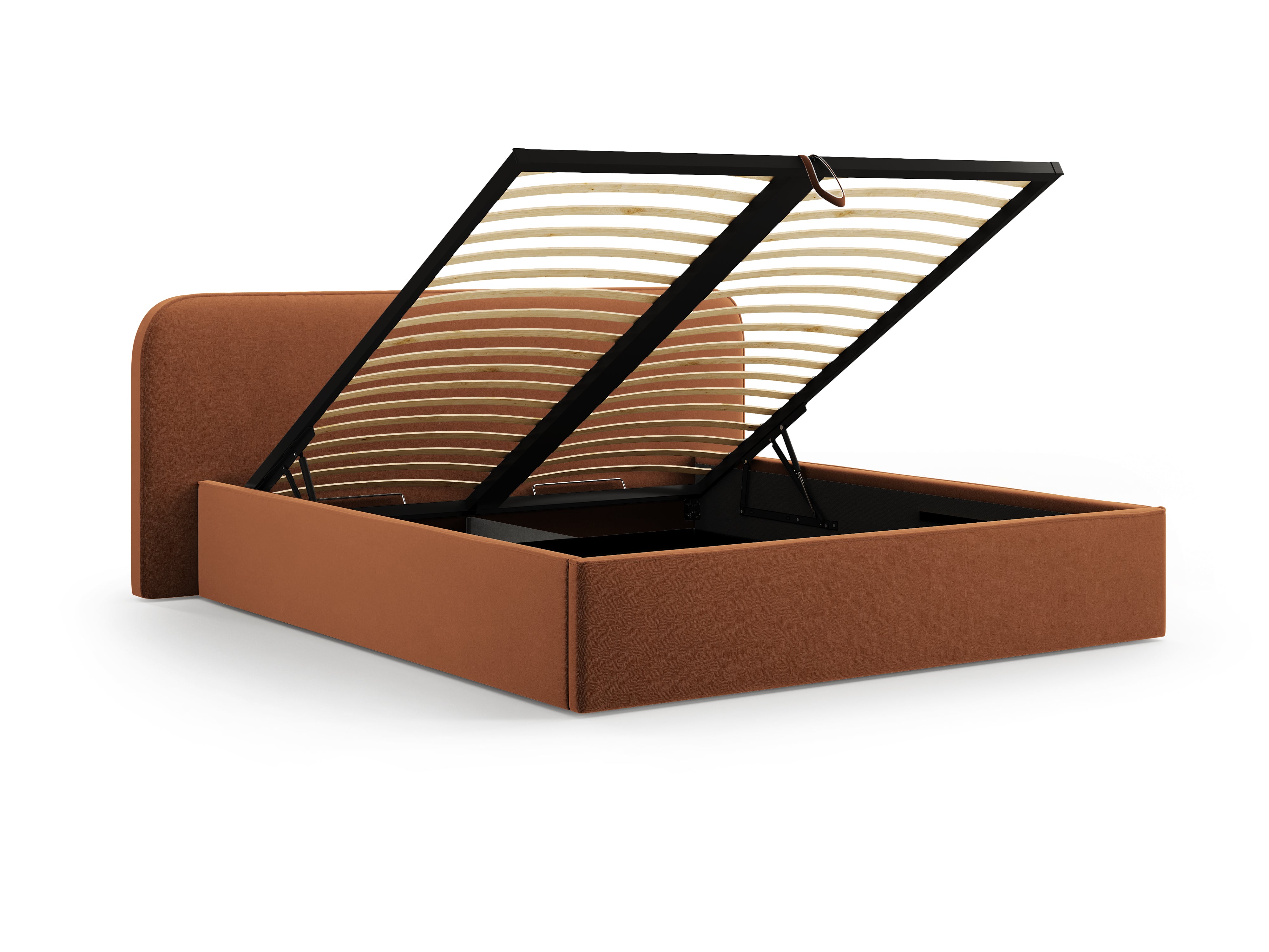 Postelja z vzmetnim okvirjem Elizabeth, Material: Žamet