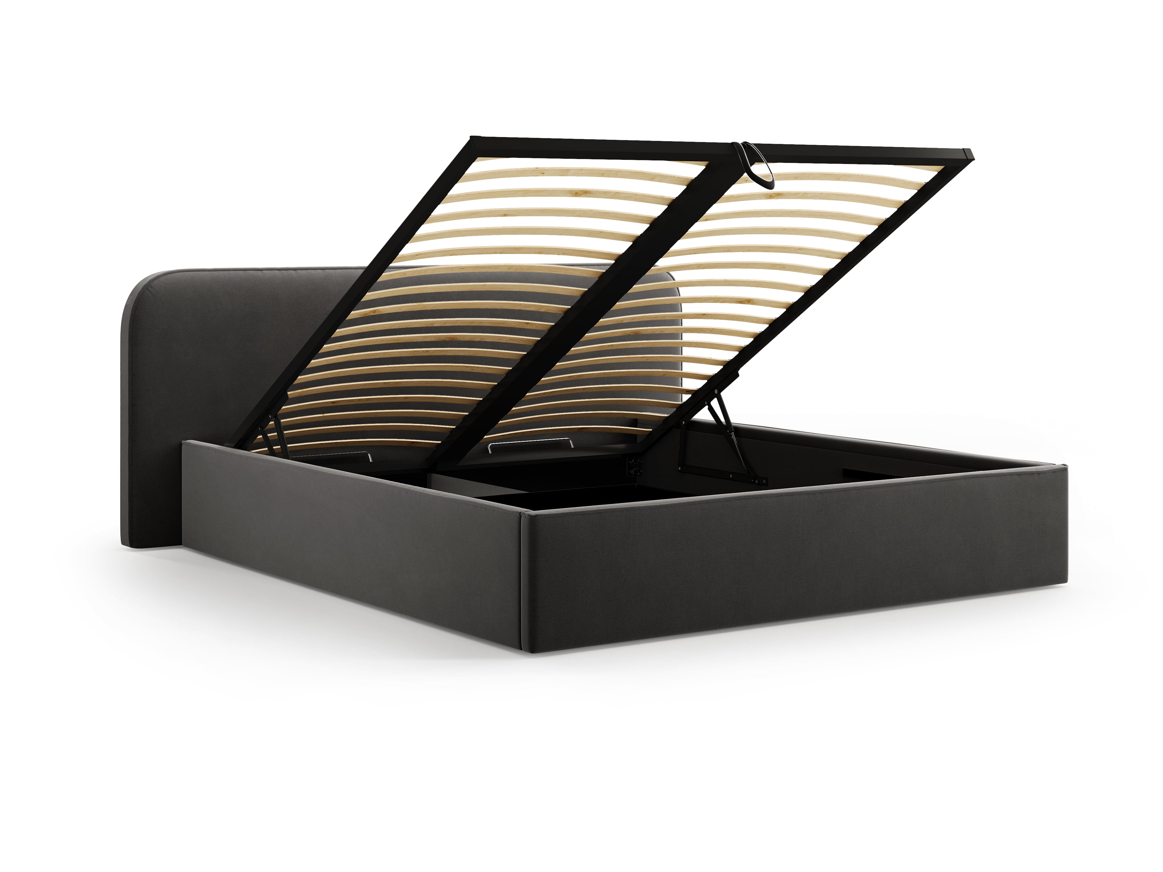 Postelja z vzmetnim okvirjem Elizabeth, Material: Žamet