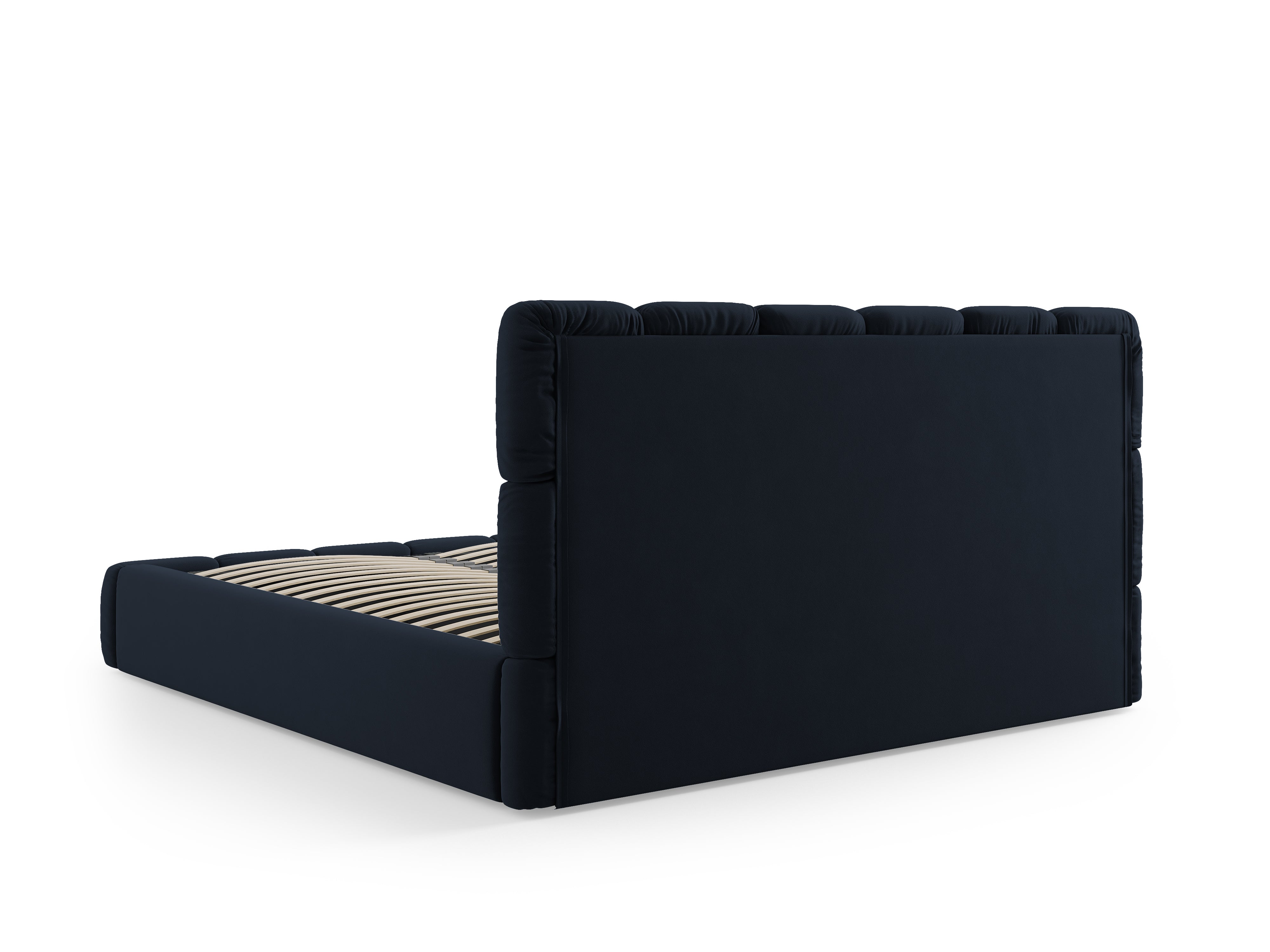 Postelja Bellis s shranjevalno posodo, Material: Žamet