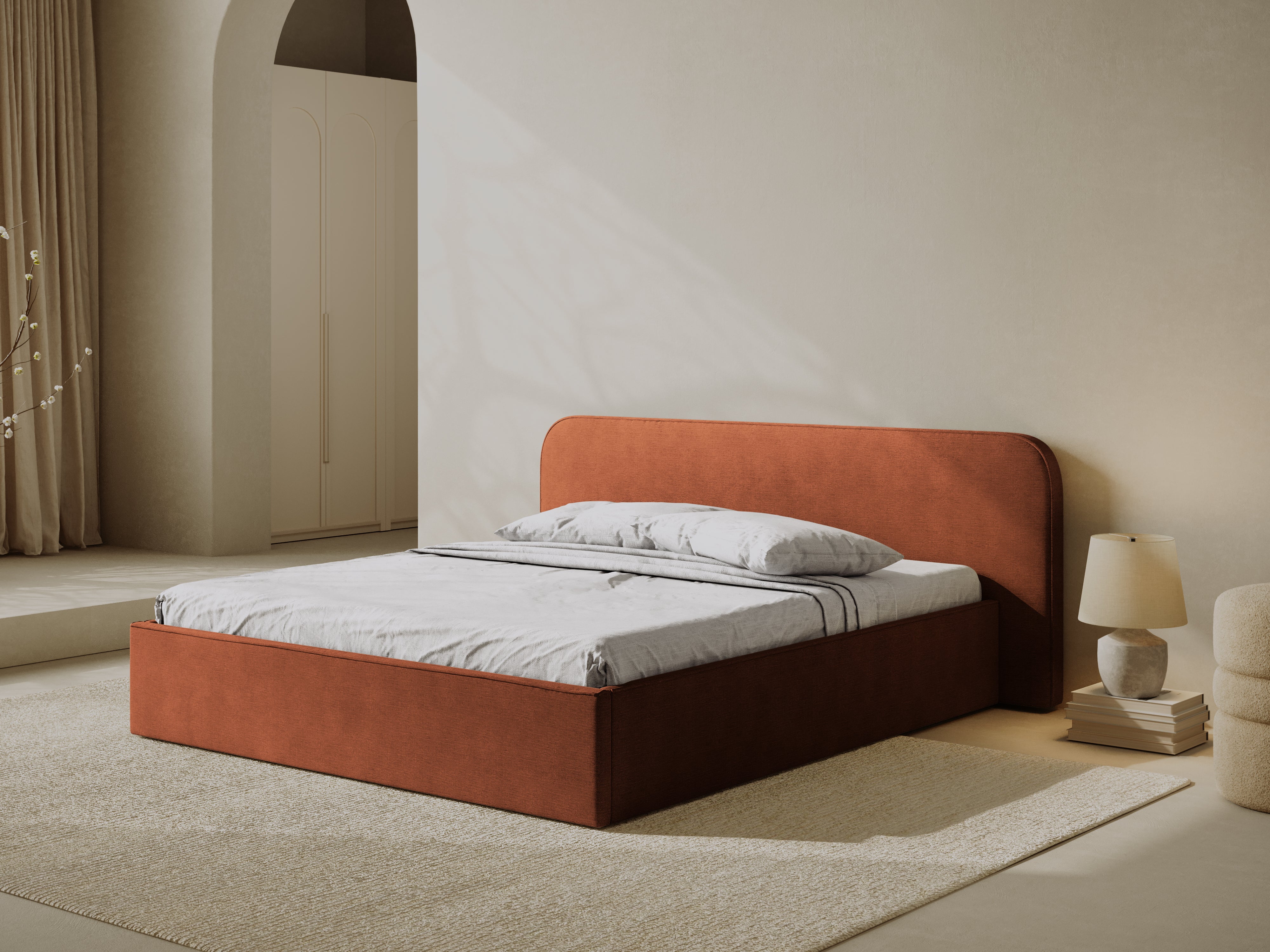 Postelja z vzmetnim okvirjem Elizabeth, Material: Strukturirano blago