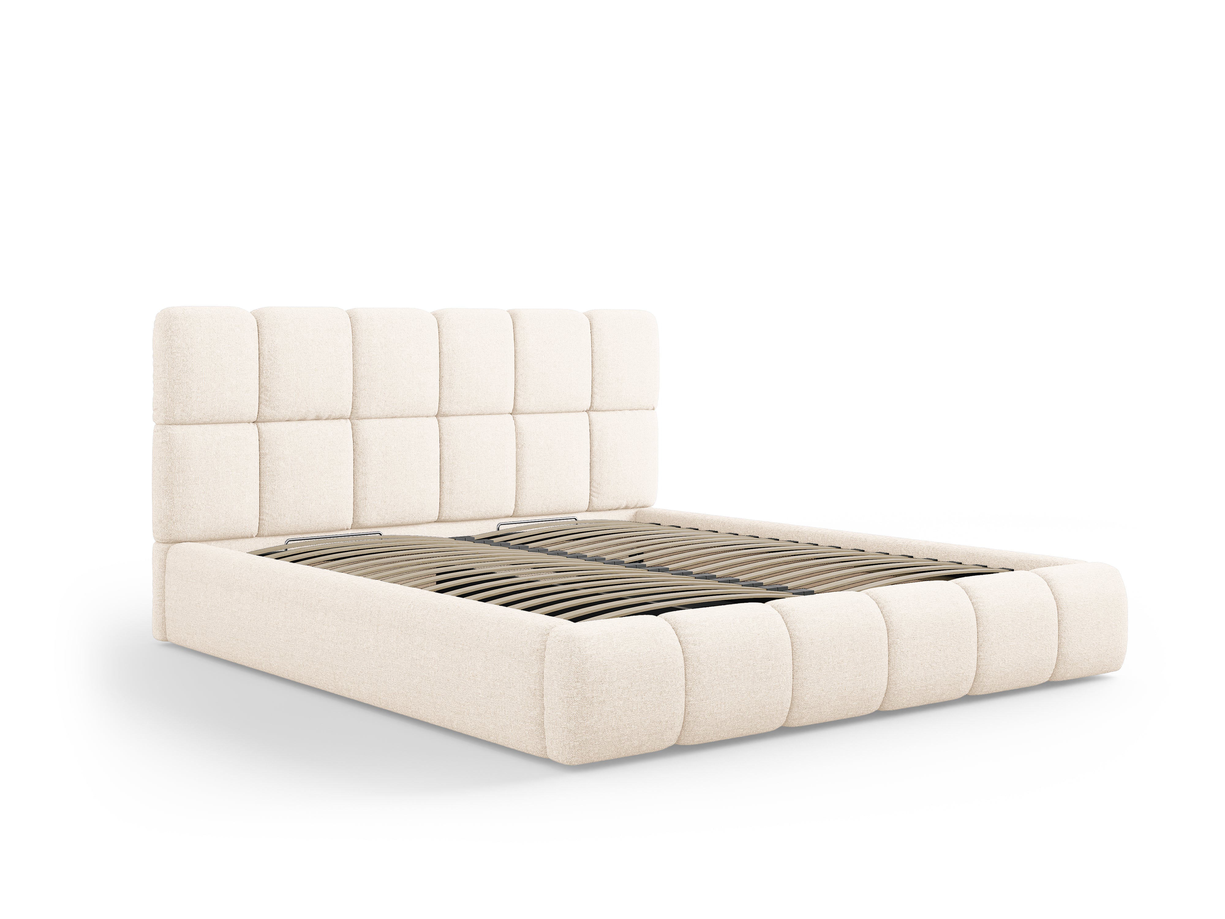 Postelja Bellis s shranjevalno posodo, Material: Šenil