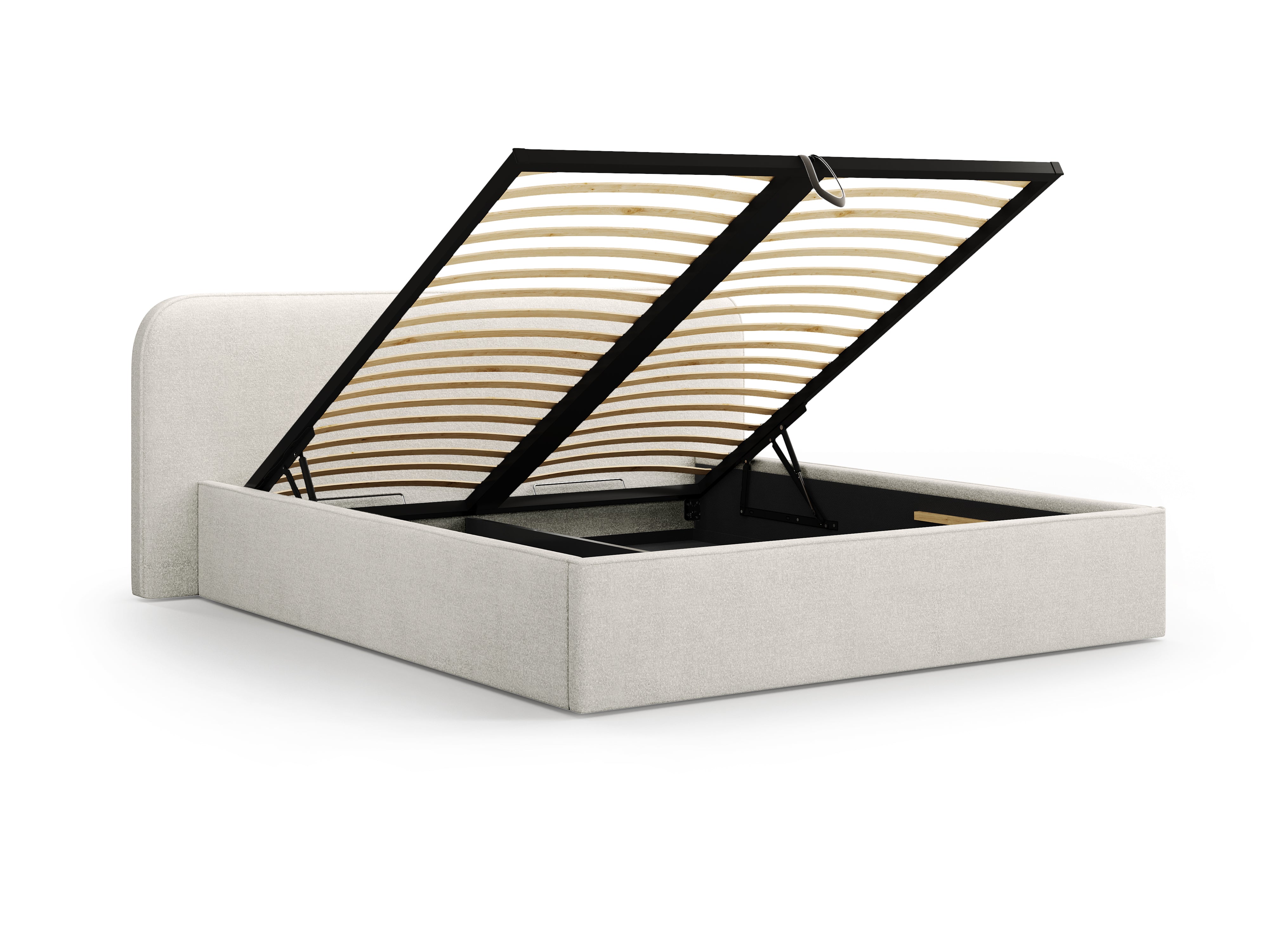 Postelja z vzmetnim okvirjem Elizabeth, Material: Bukle