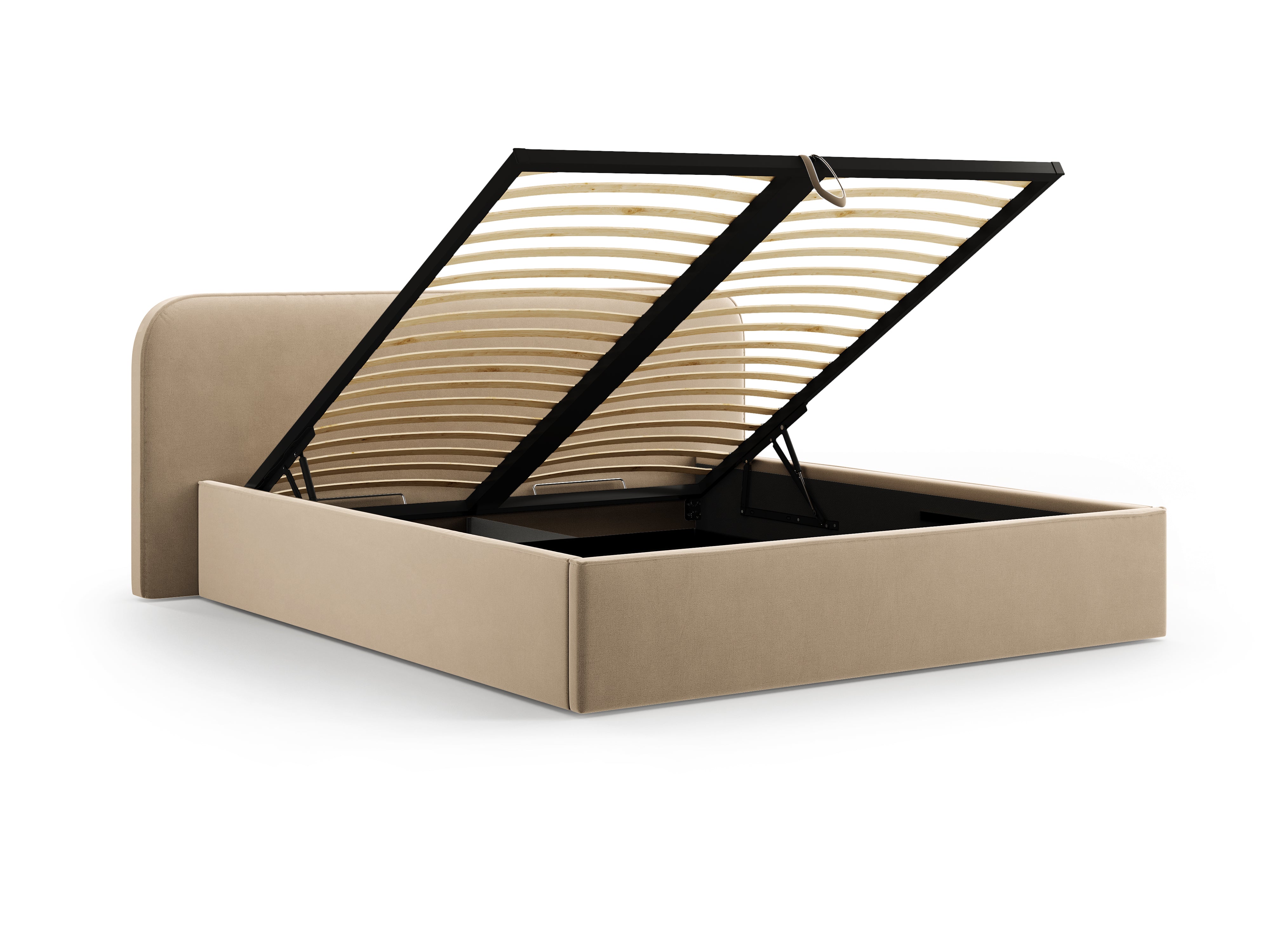 Postelja z vzmetnim okvirjem Elizabeth, Material: Žamet