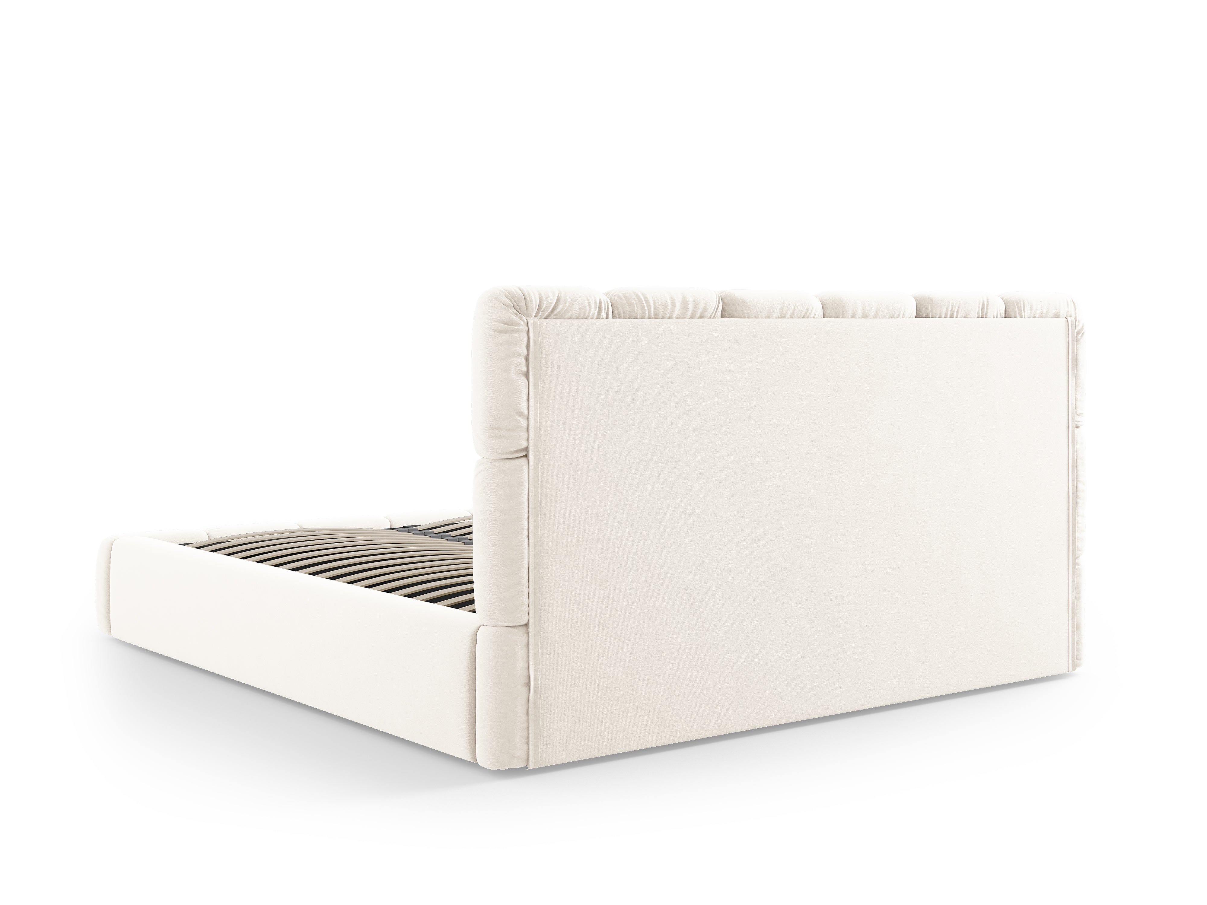 Postelja Bellis s shranjevalno posodo, Material: Žamet