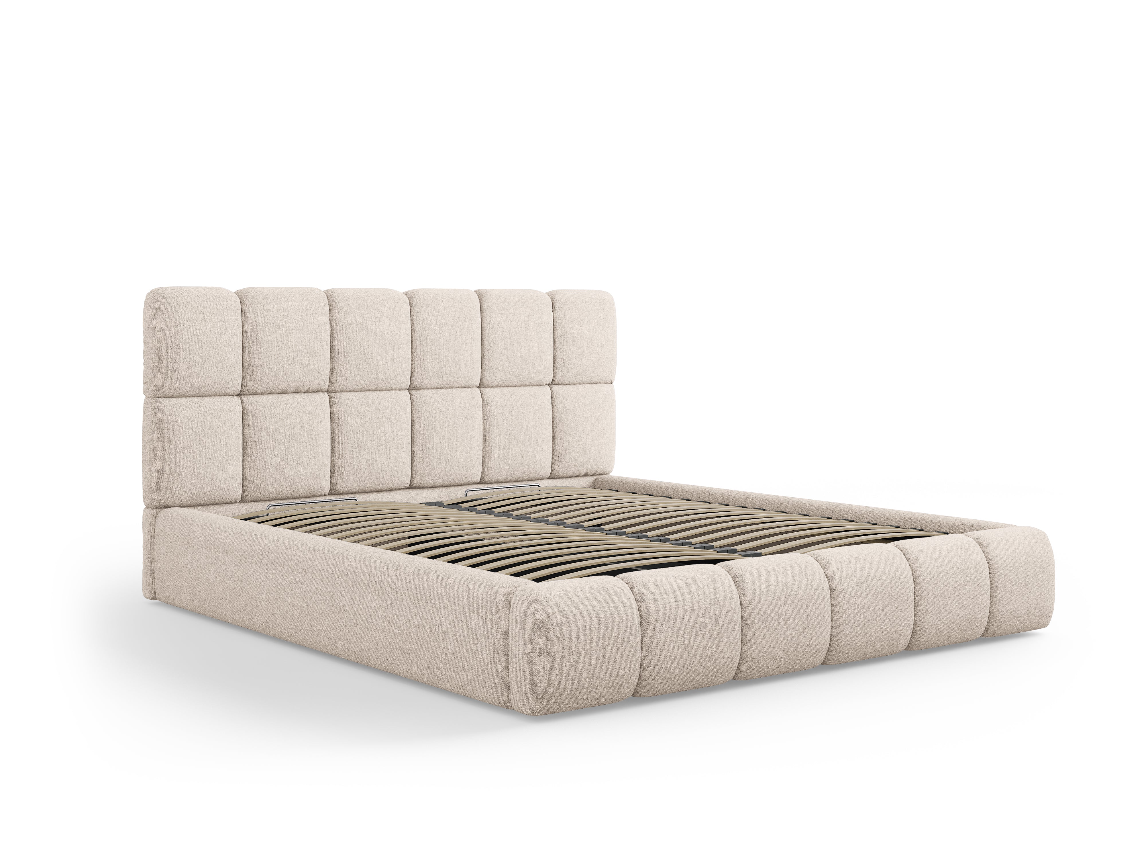 Postelja Bellis s shranjevalno posodo, Material: Šenil