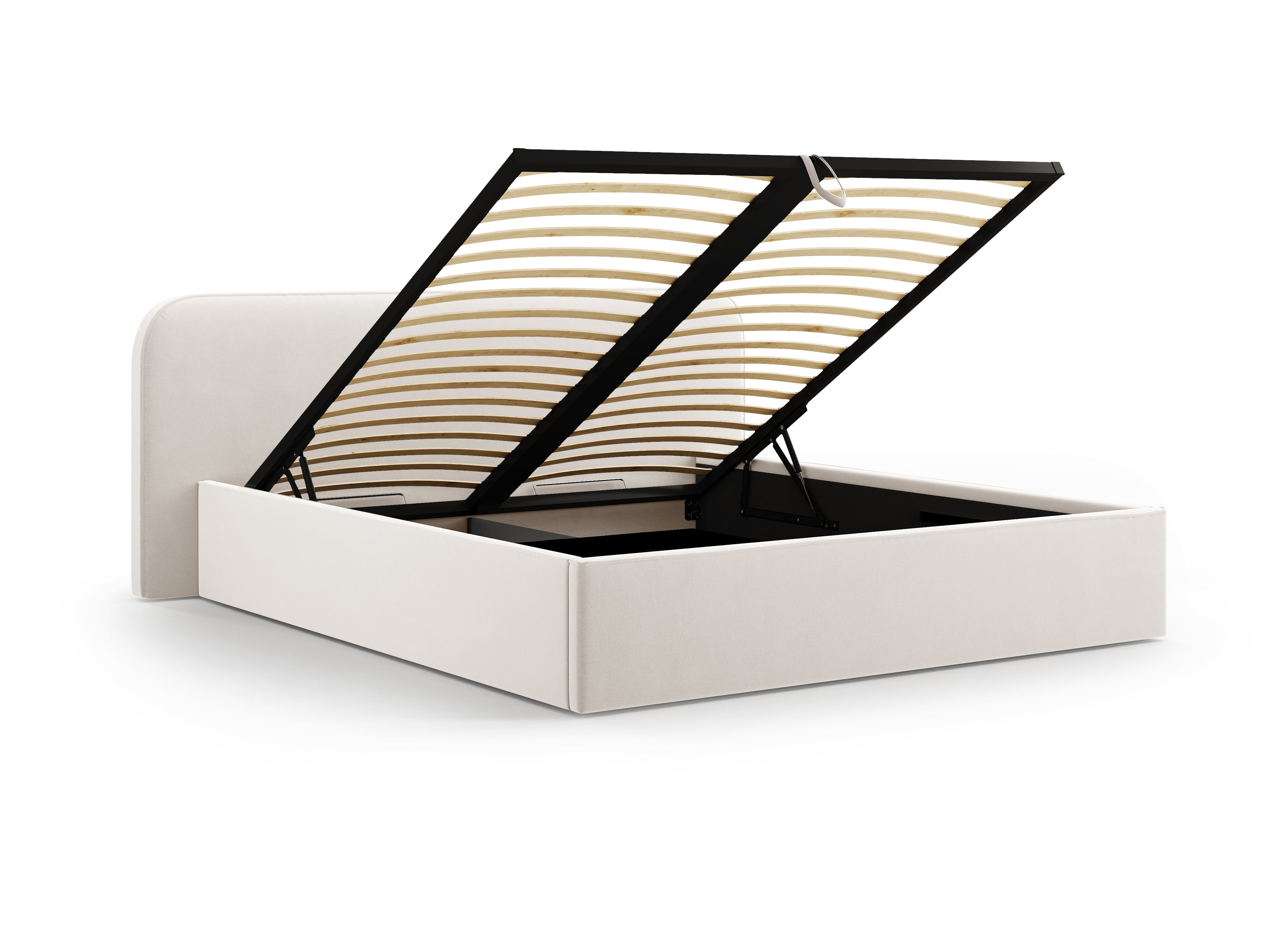 Postelja z vzmetnim okvirjem Elizabeth, Material: Žamet