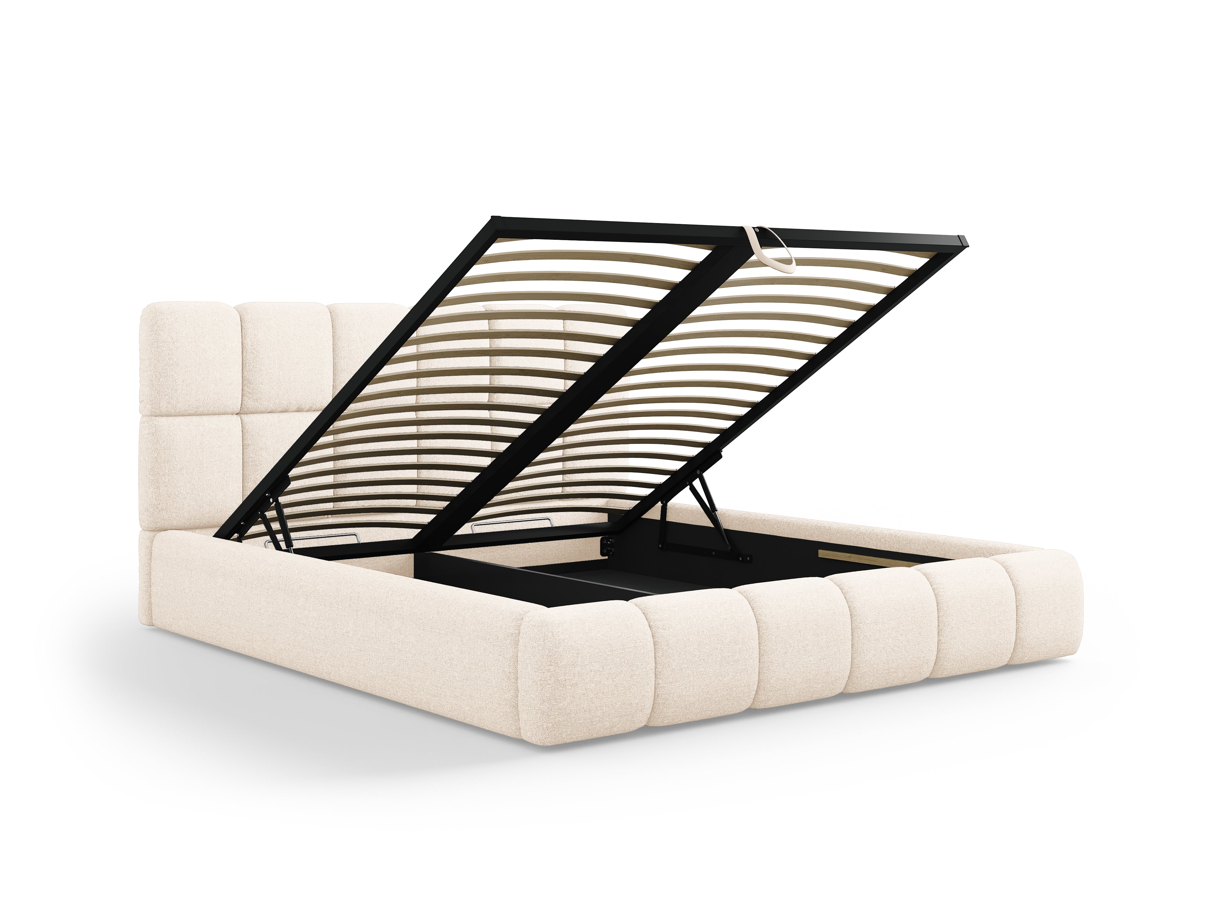 Postelja Bellis s shranjevalno posodo, Material: Šenil