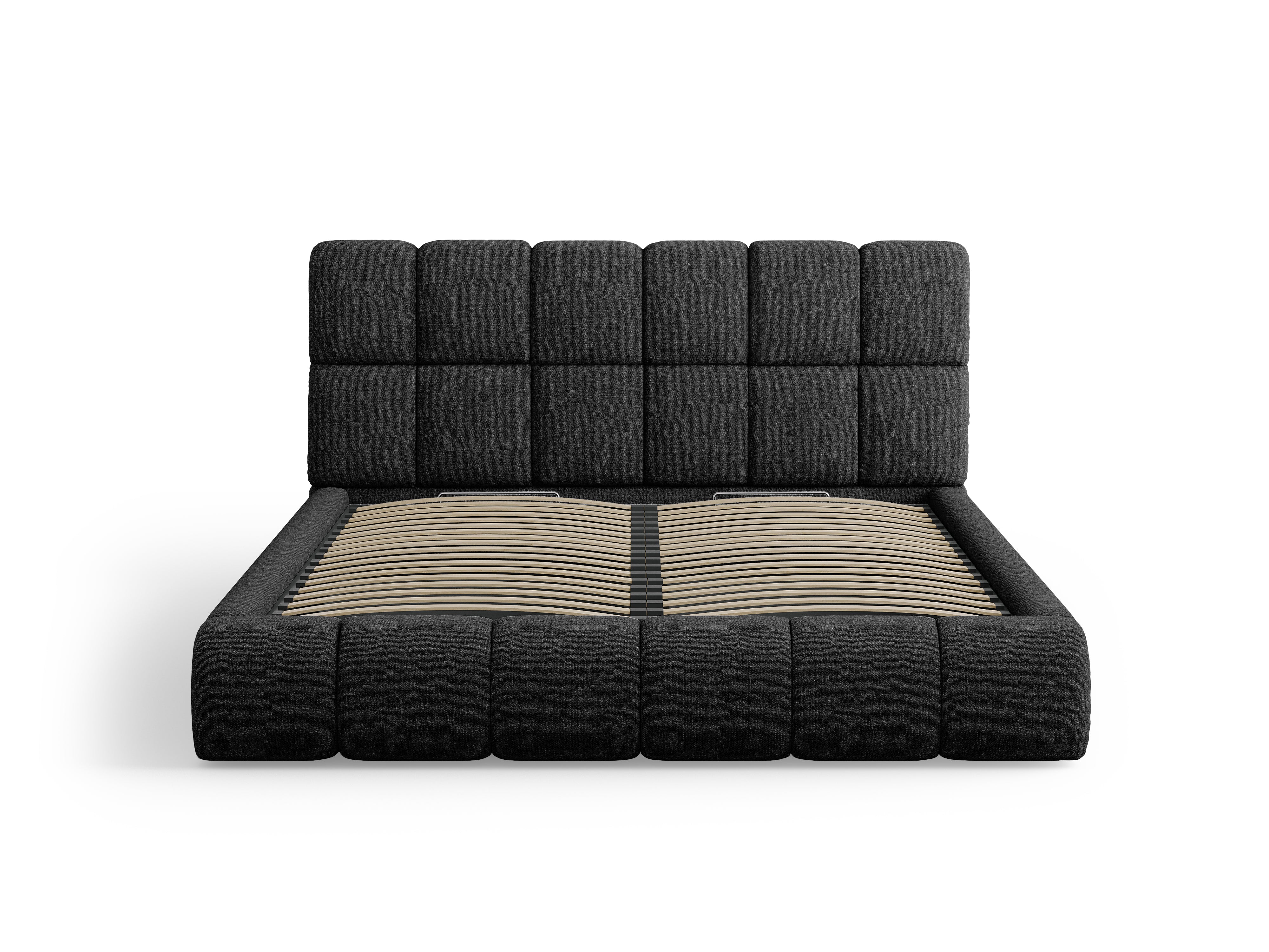 Postelja Bellis s shranjevalno posodo, Material: Šenil