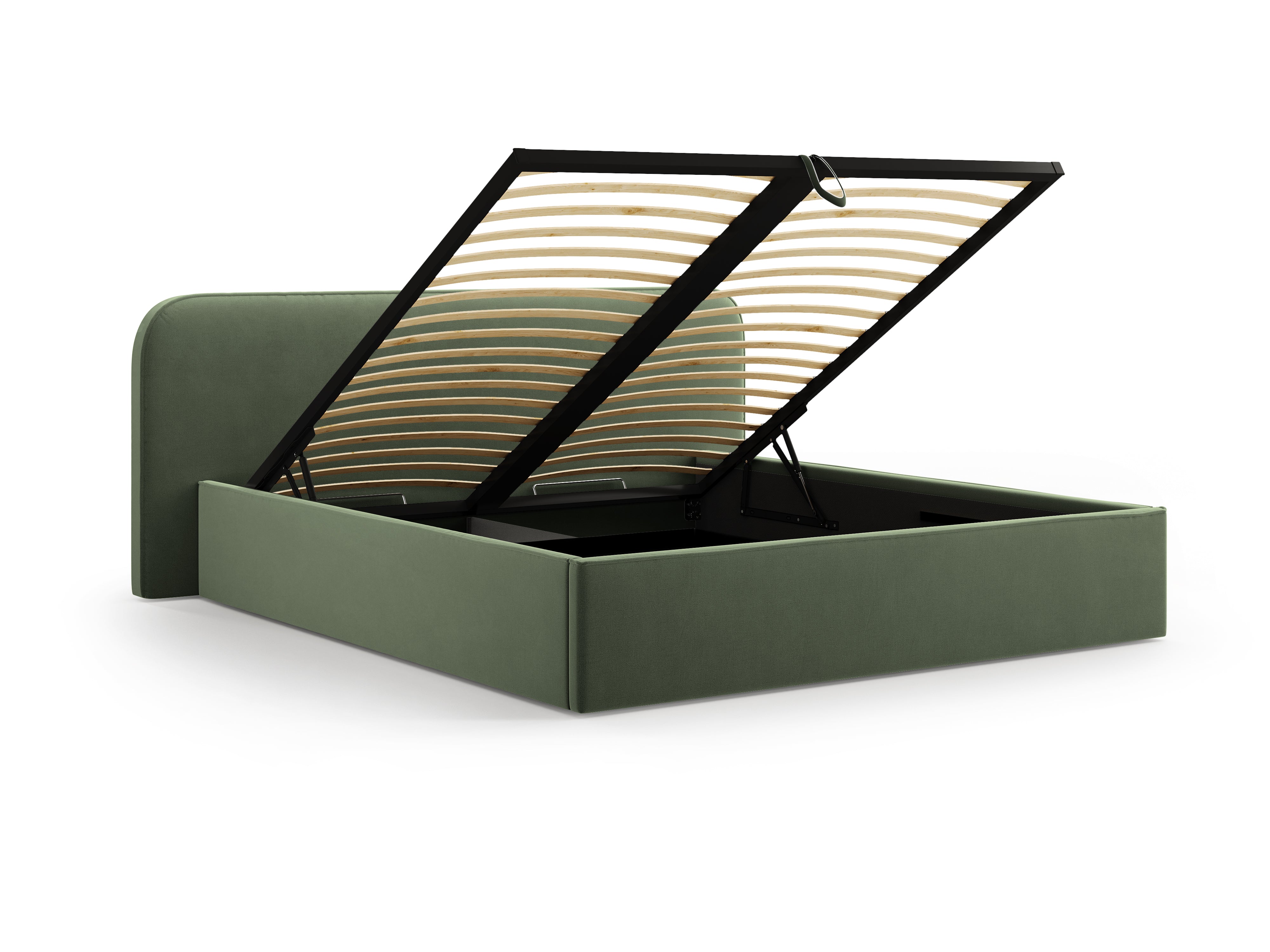 Postelja z vzmetnim okvirjem Elizabeth, Material: Žamet