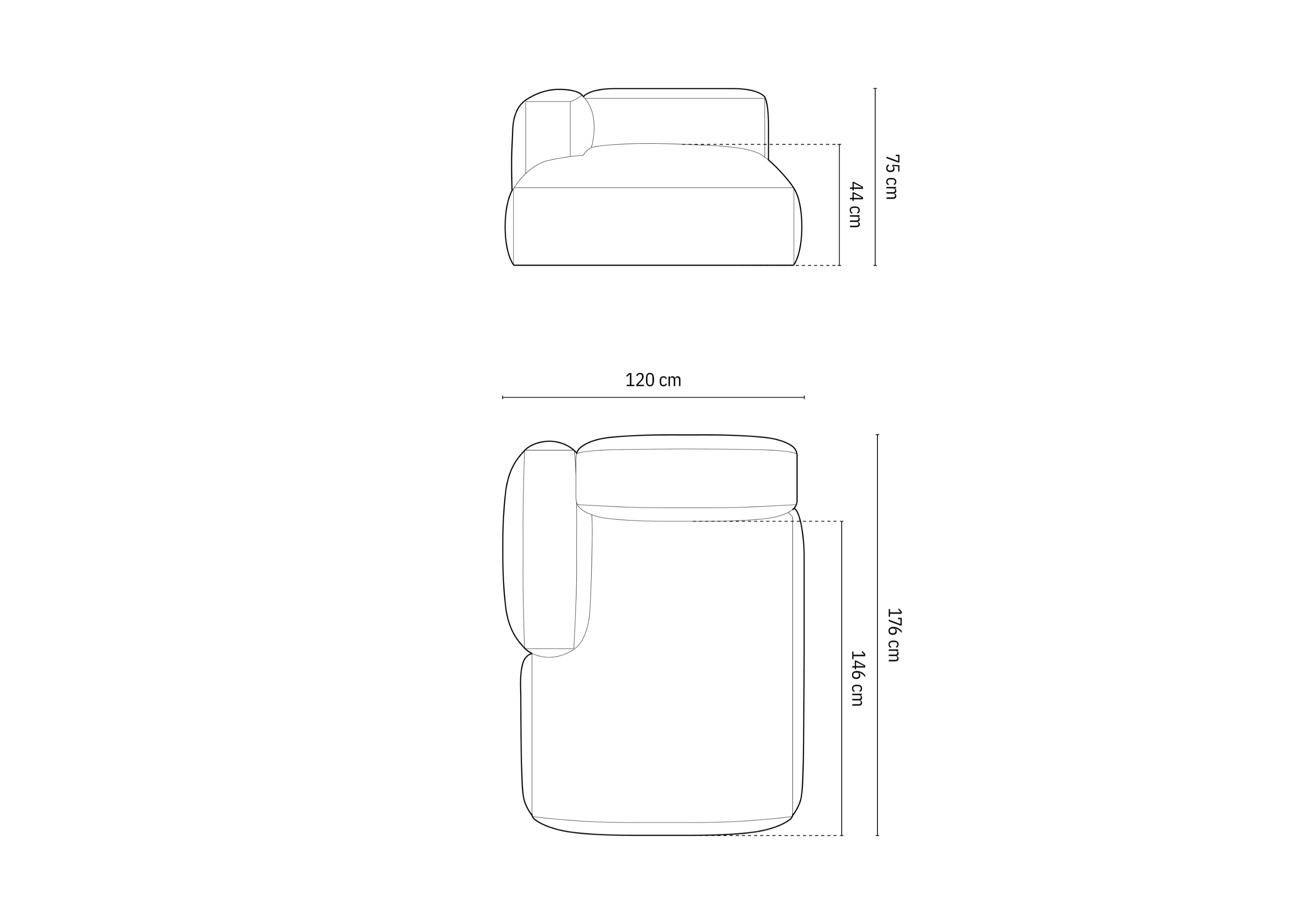 Modul Martina, 120x176cm, Material: Strukturirana tkanina