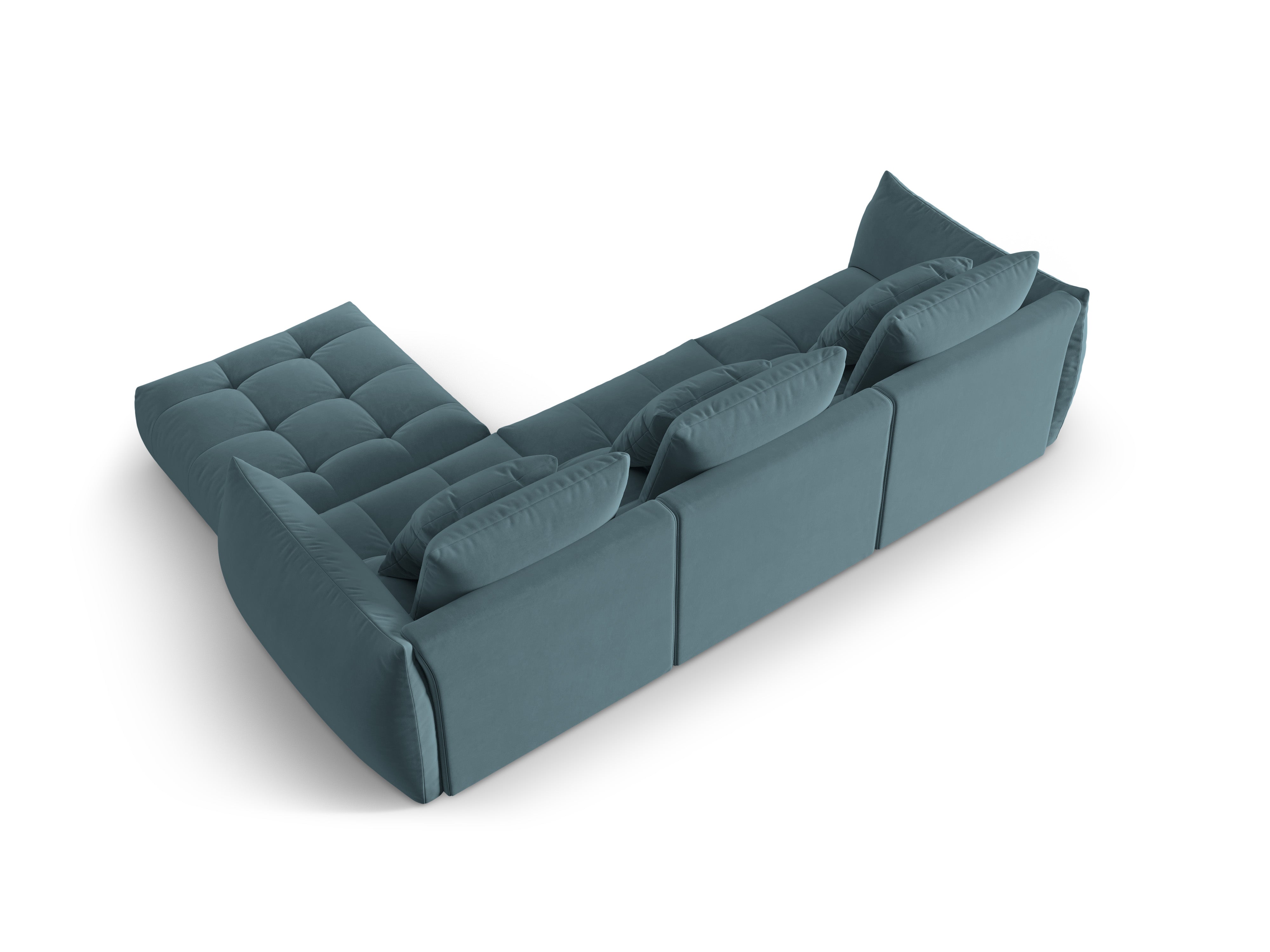 Kotna sedežna garnitura Bloom, 332x216 cm, Material: Žamet