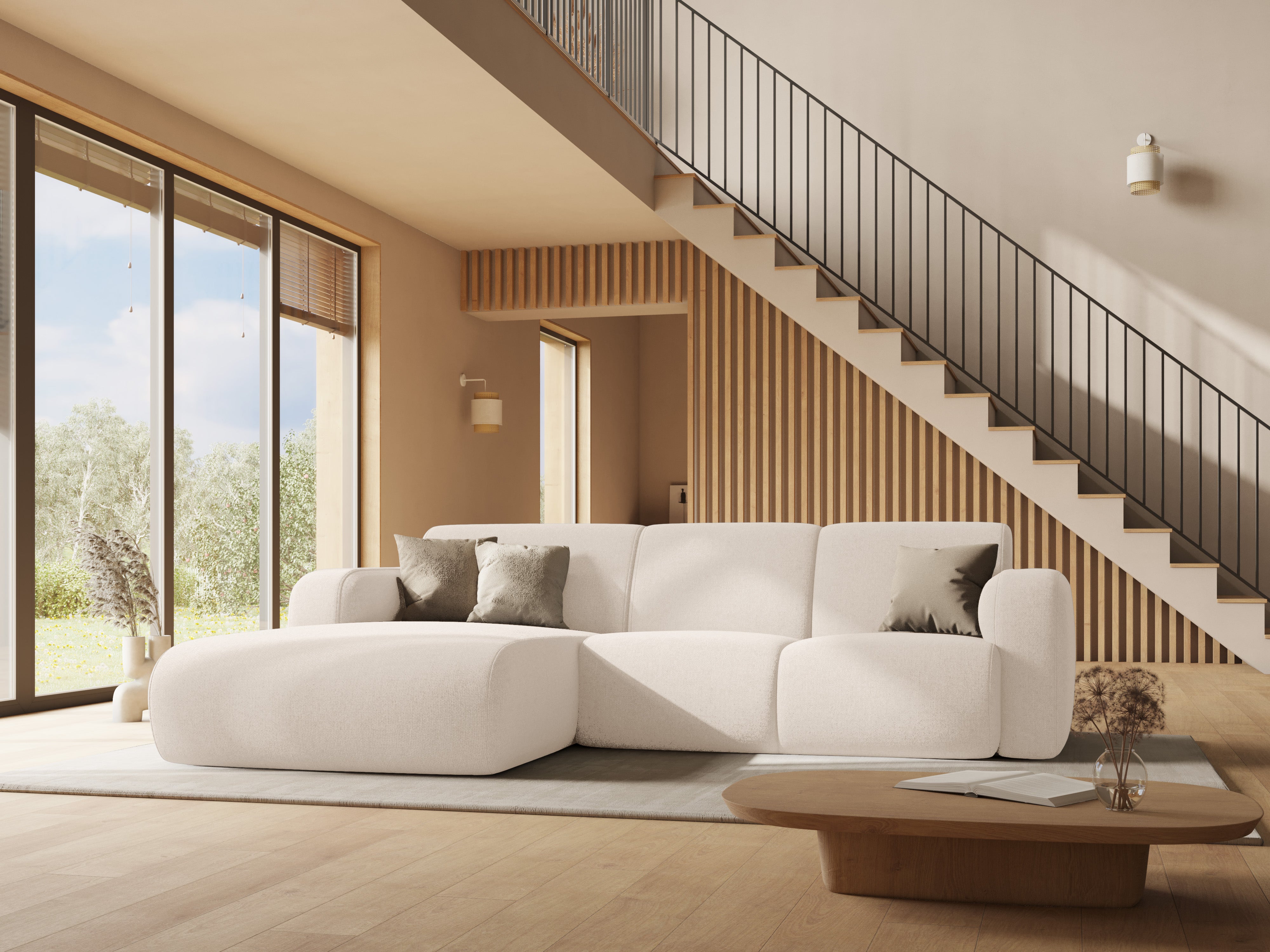 Kotna sedežna garnitura Molino 250x170cm, 4 sedeži, Material: Šenil (Hague)