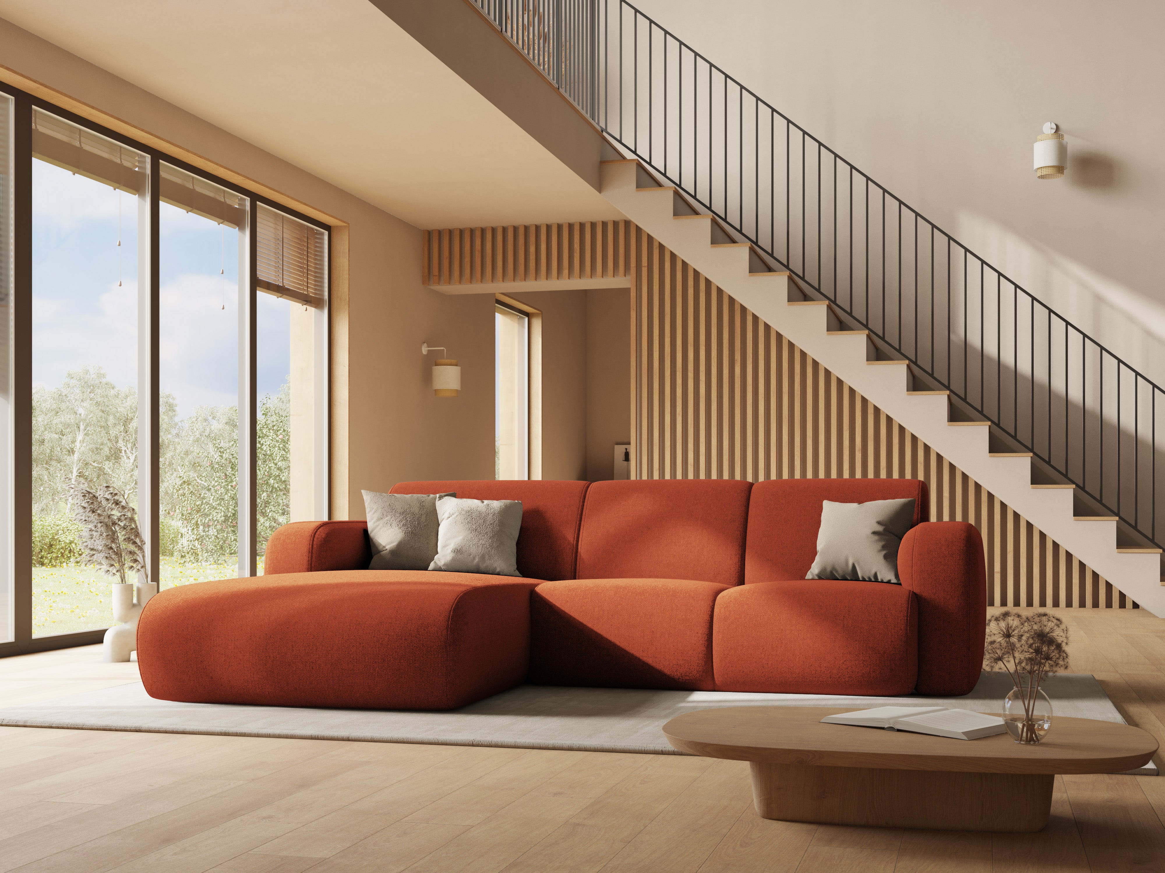 Kotna sedežna garnitura Molino 250x170cm, 4 sedeži, Material: Šenil (Hague)