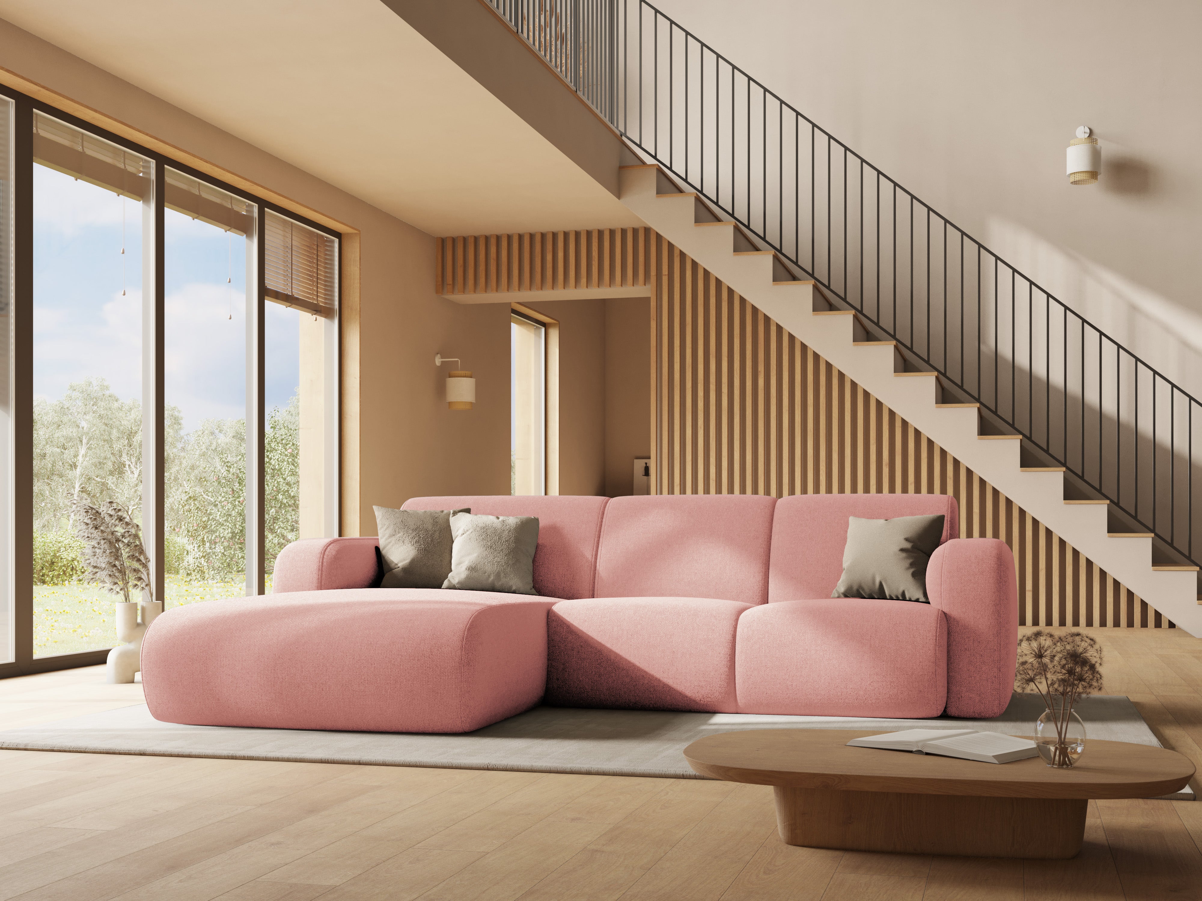 Kotna sedežna garnitura Molino 250x170cm, 4 sedeži, Material: Šenil (Hague)