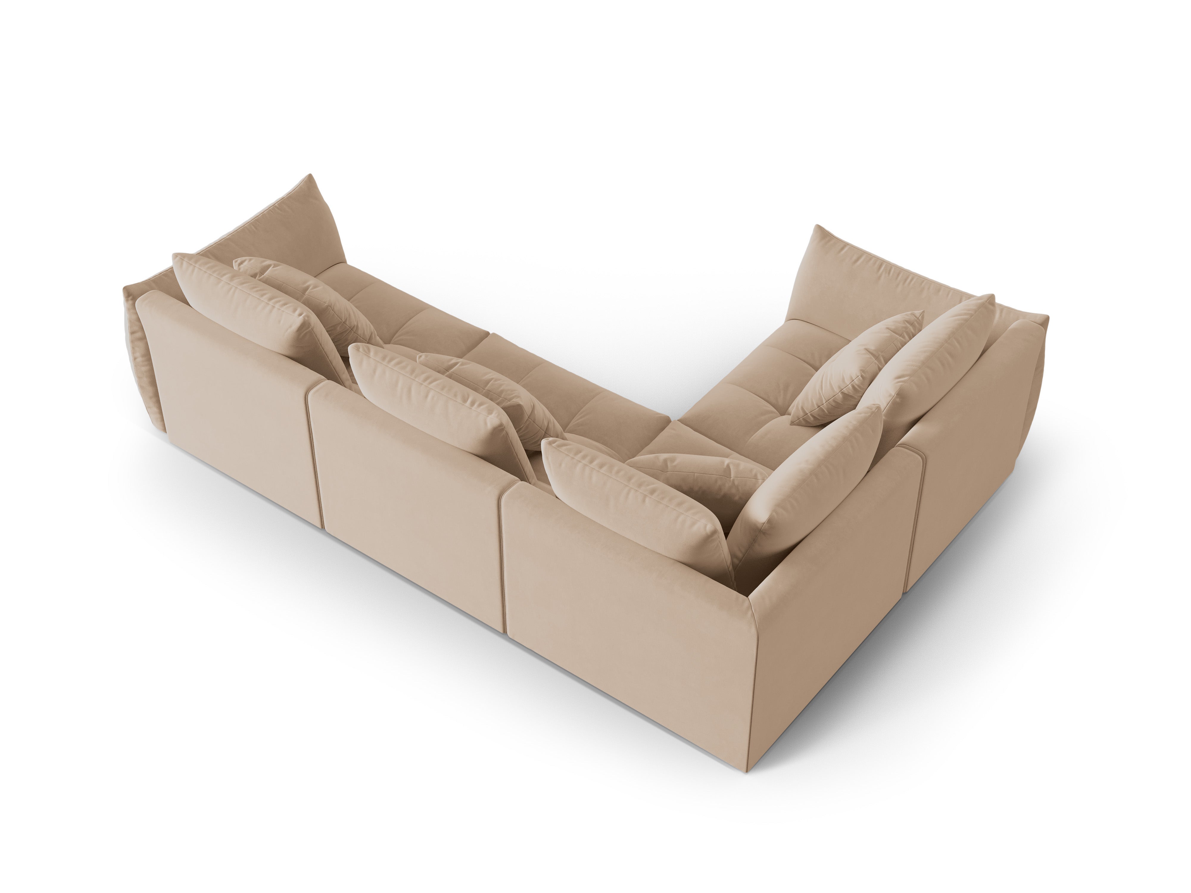 Kotna sedežna garnitura Bloom, 316x216 cm, Material: Žamet