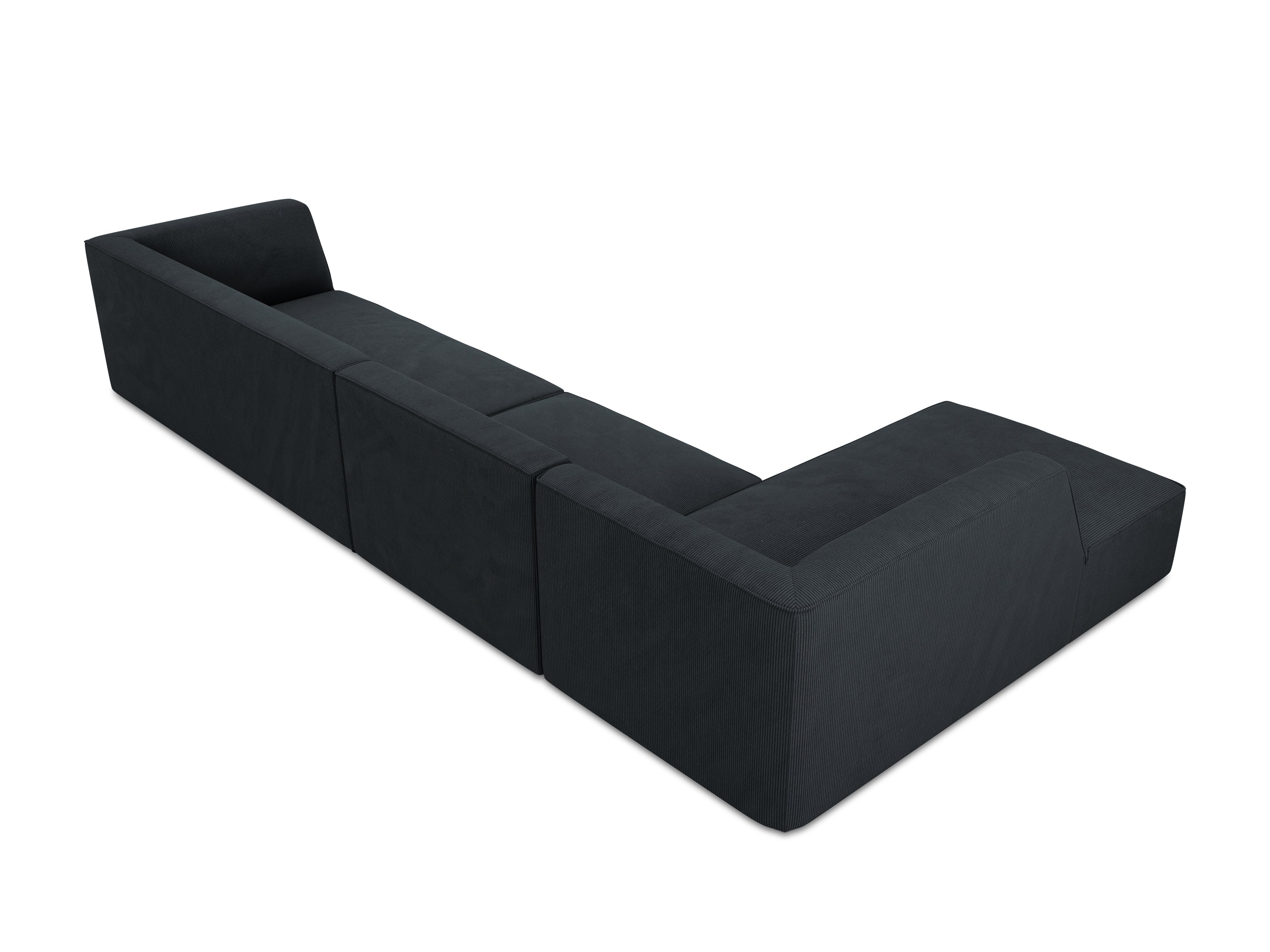 Kotna sedežna garnitura Ruby, 5 sedežev, 366x180cm, Material: Rebrasta tkanina