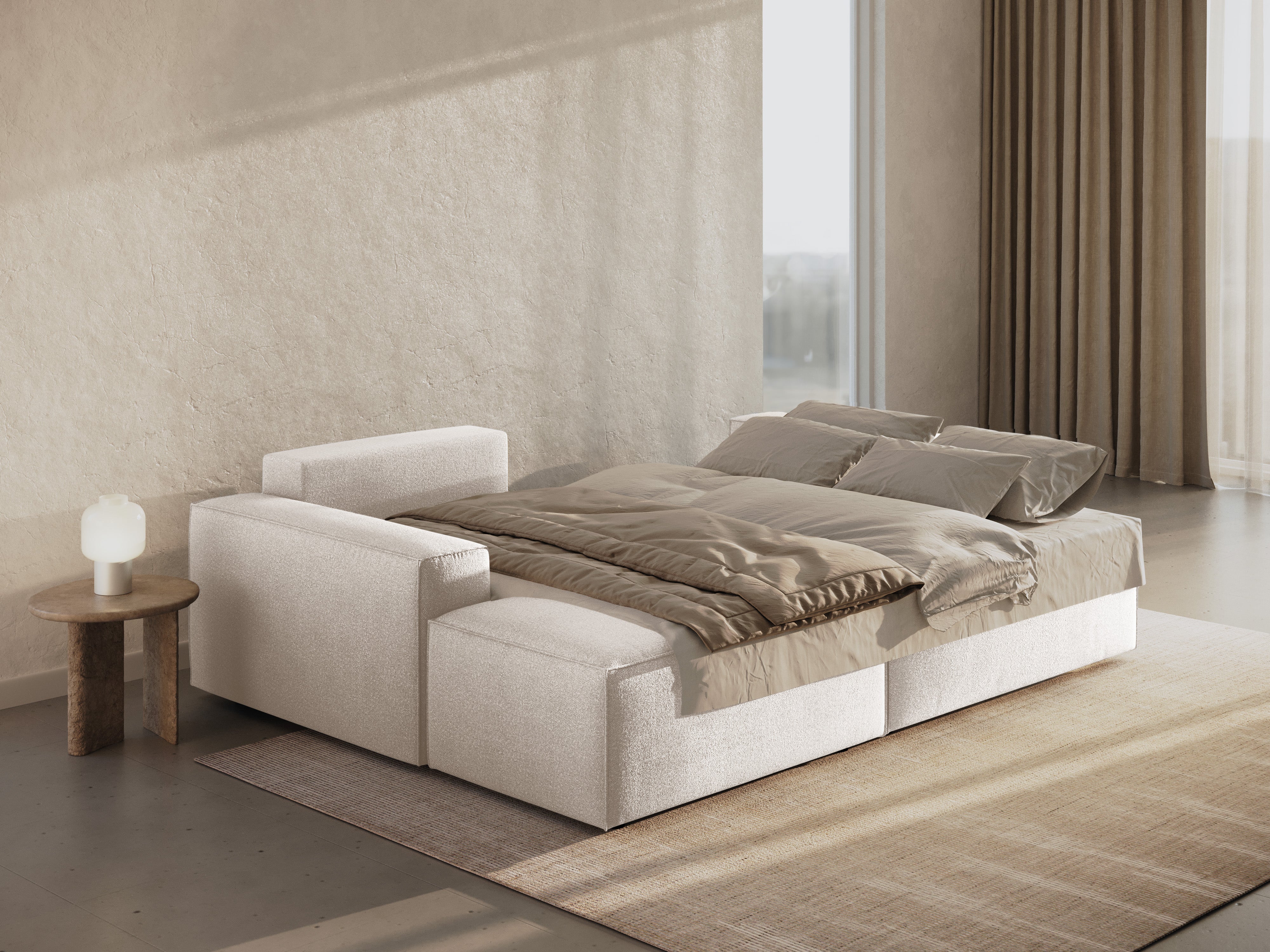 Kotna sedežna garnitura Jodie, material: Bukle