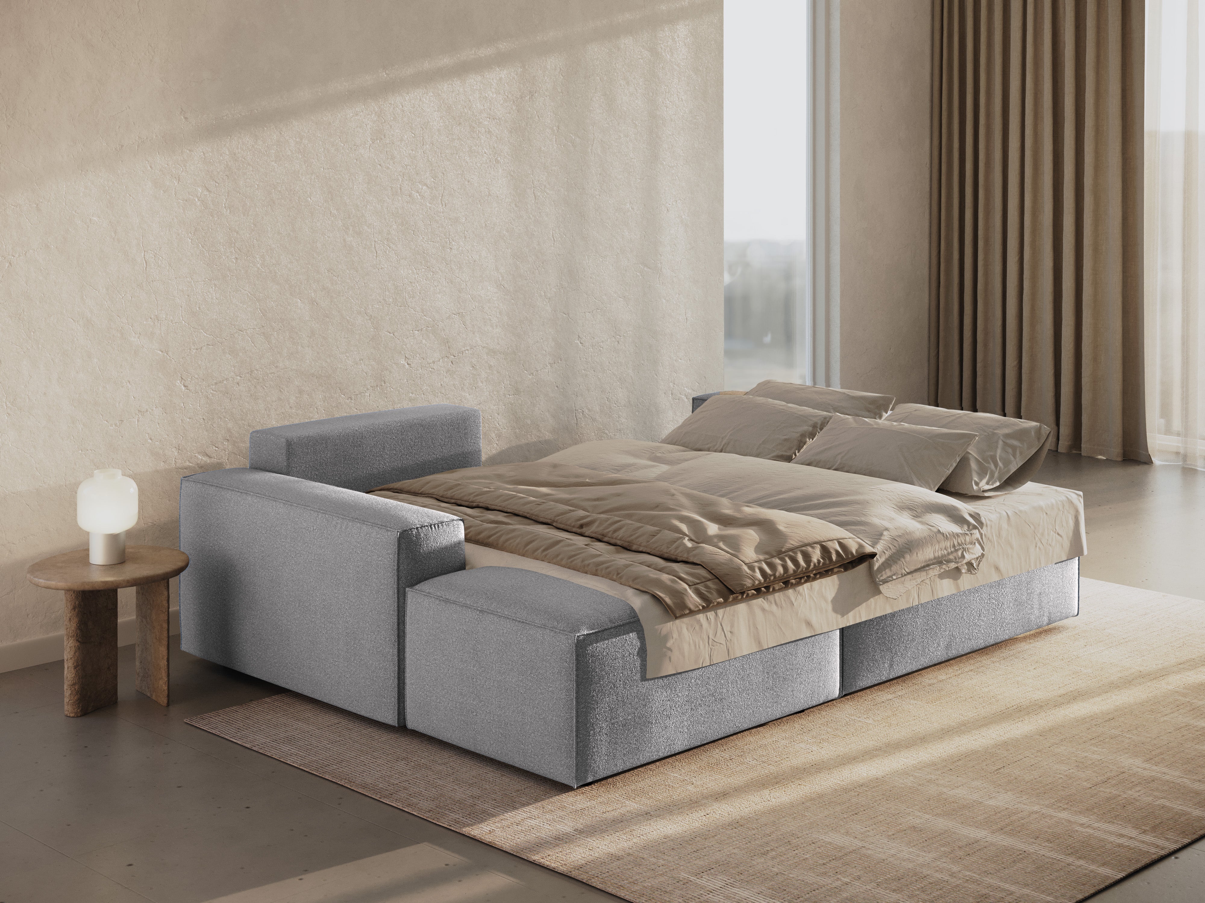 Kotna sedežna garnitura Jodie, material: Bukle