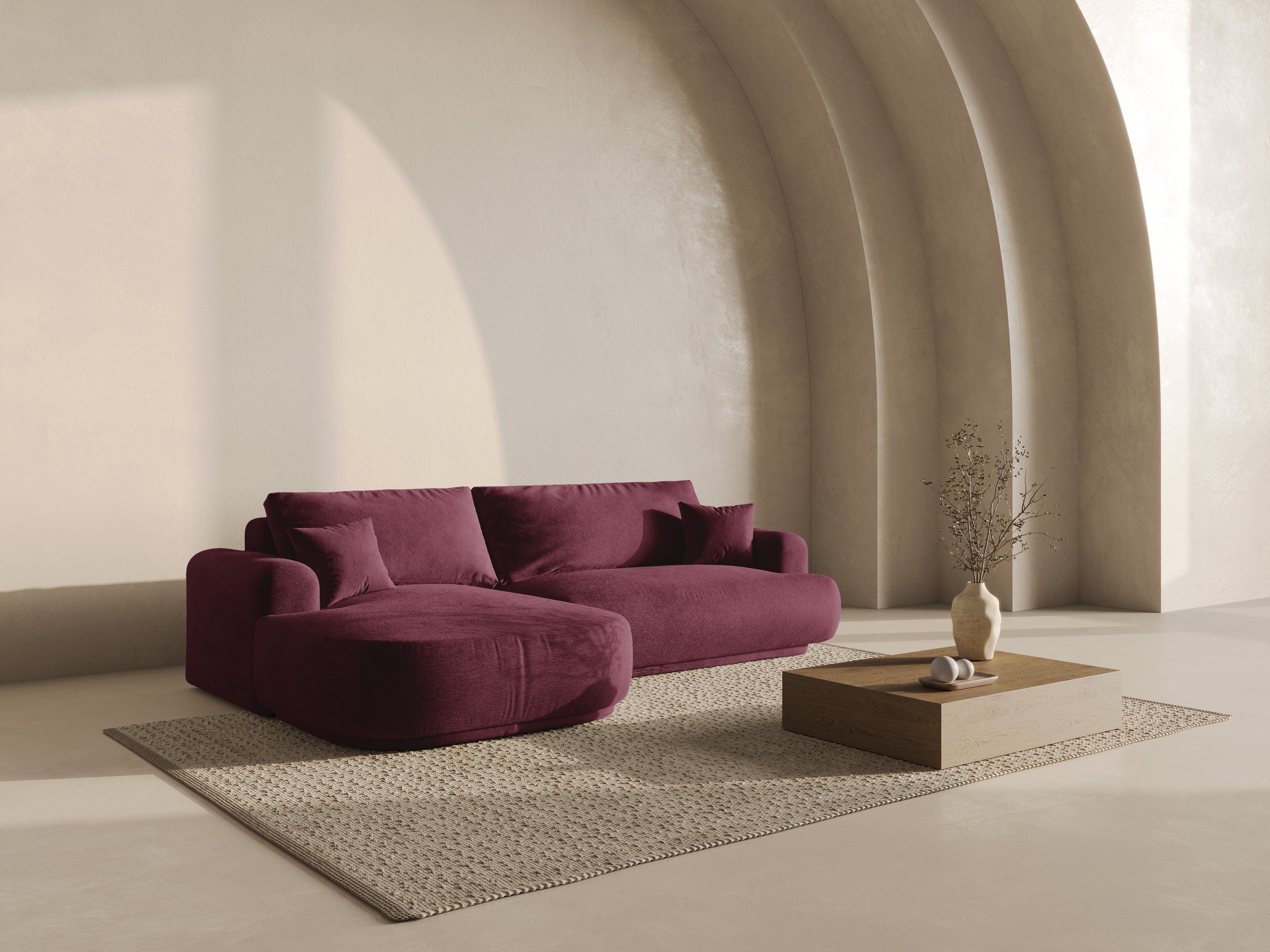 Kotna sedežna garnitura Ella 271x174cm, Material: Strukturirano blago