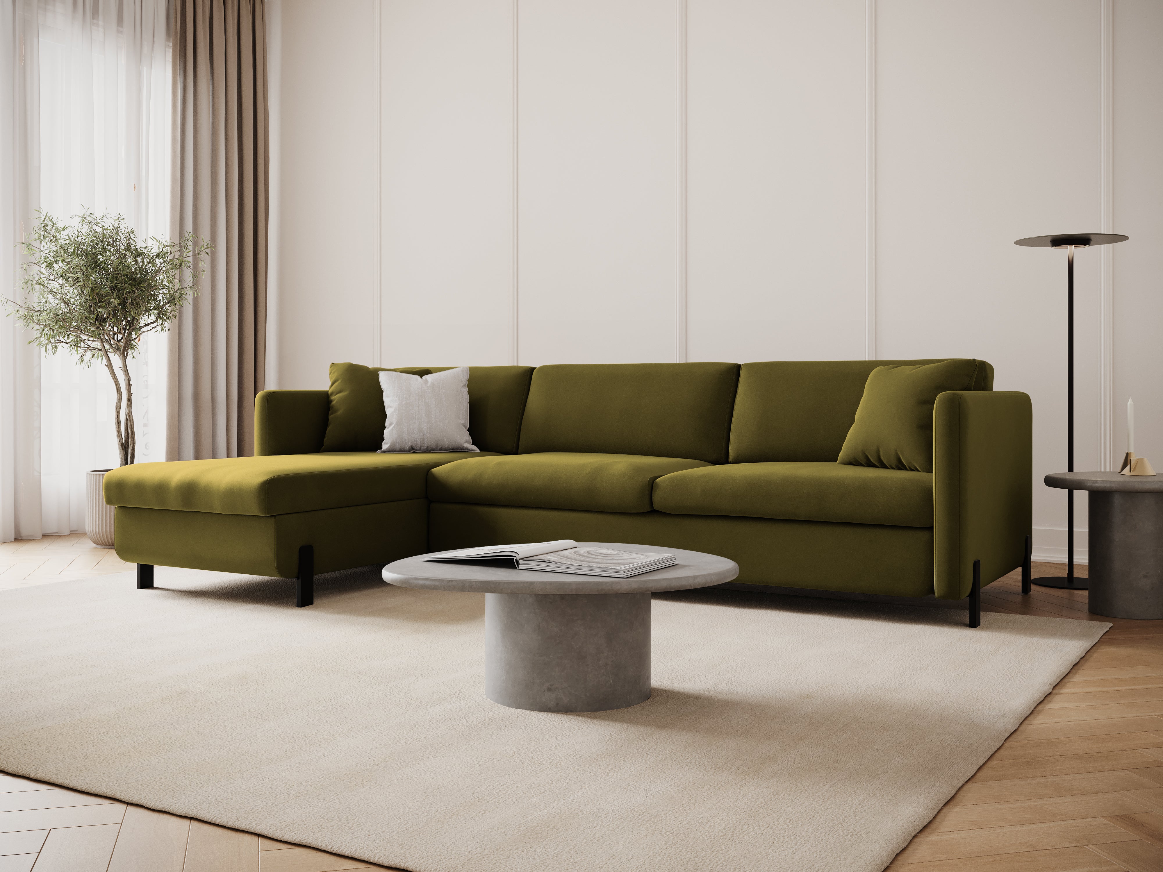 Kotna sedežna garnitura Gloria 260x170cm, Material: Žamet