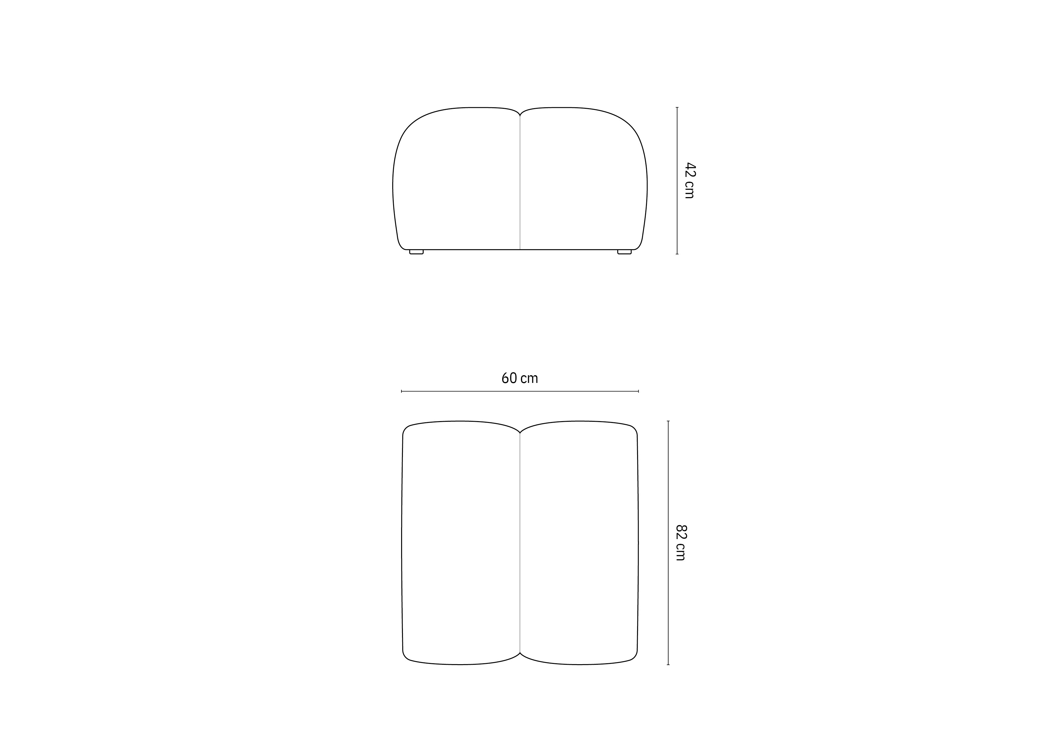 Stolček Diana 60x82cm, Material: Žamet