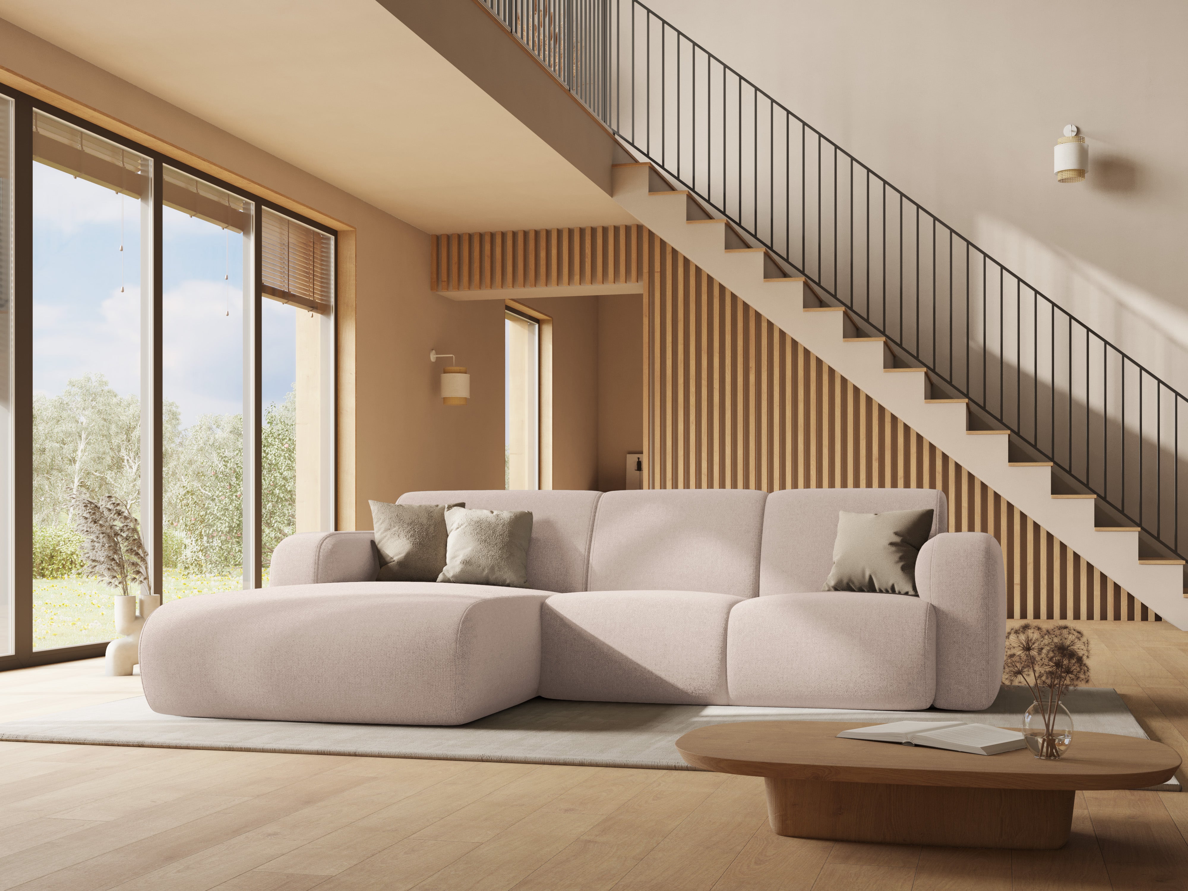 Kotna sedežna garnitura Molino 250x170cm, 4 sedeži, Material: Šenil (Hague)