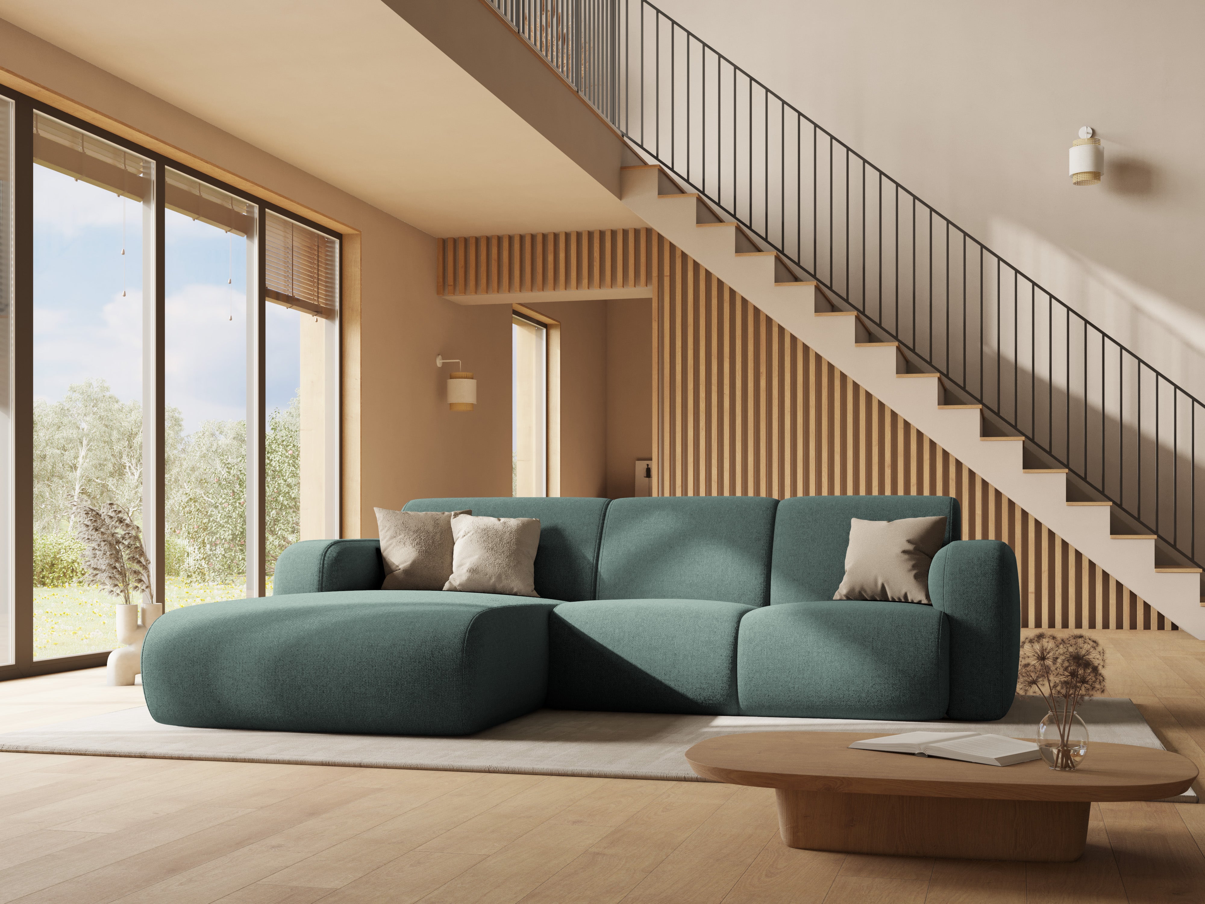 Kotna sedežna garnitura Molino 250x170cm, 4 sedeži, Material: Šenil (Hague)