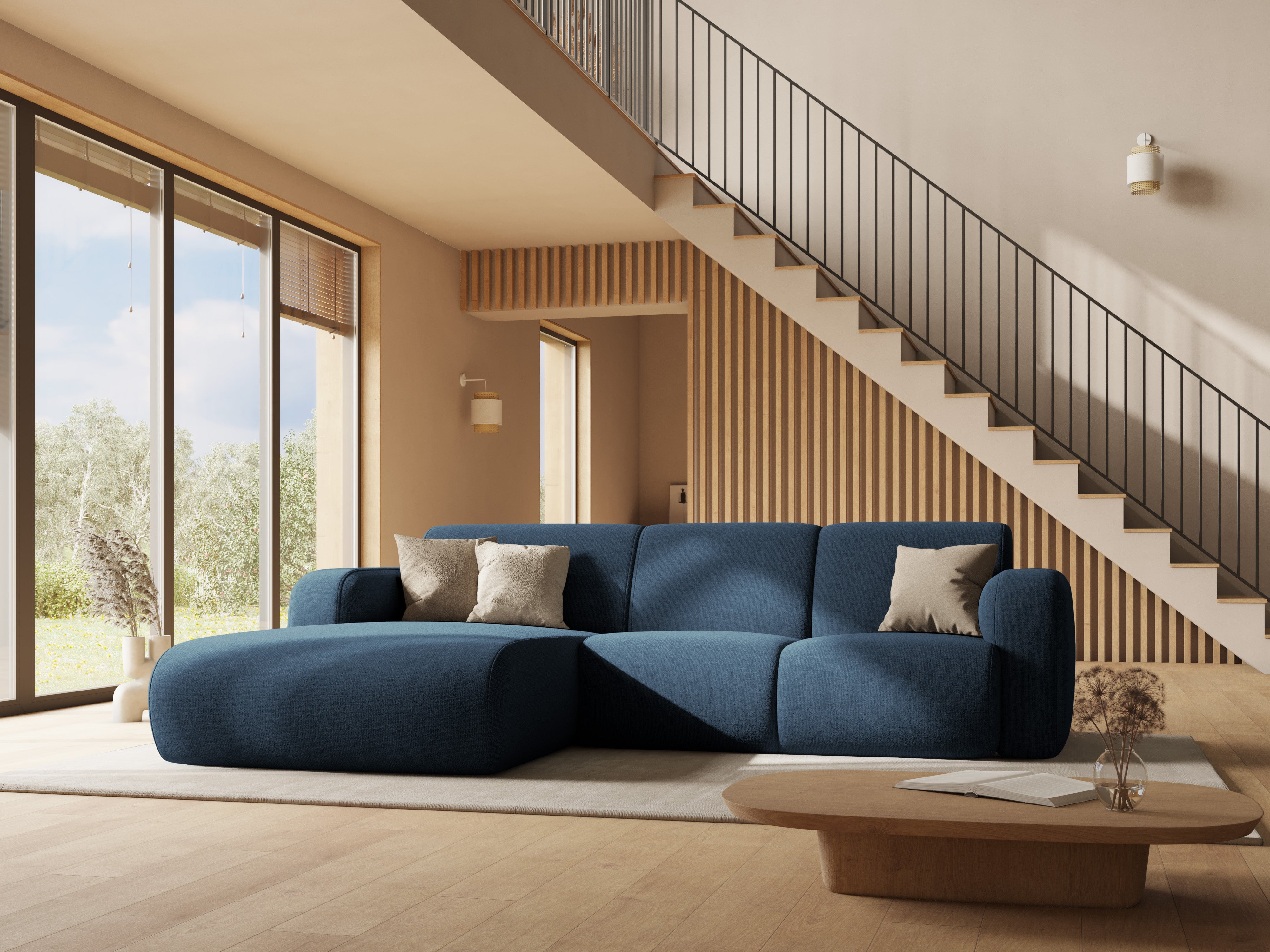 Kotna sedežna garnitura Molino 250x170cm, 4 sedeži, Material: Šenil (Hague)