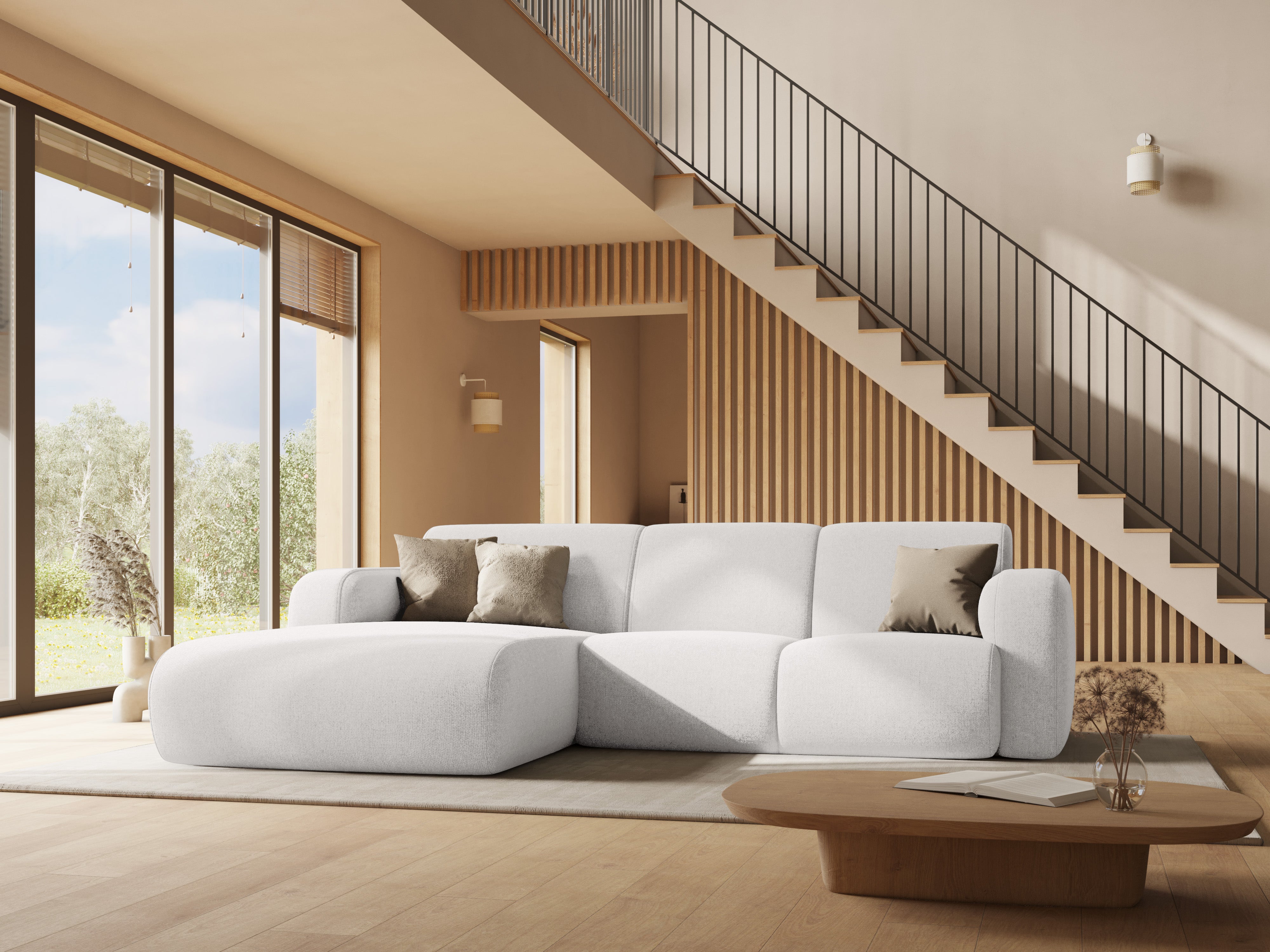 Kotna sedežna garnitura Molino 250x170cm, 4 sedeži, Material: Šenil (Hague)