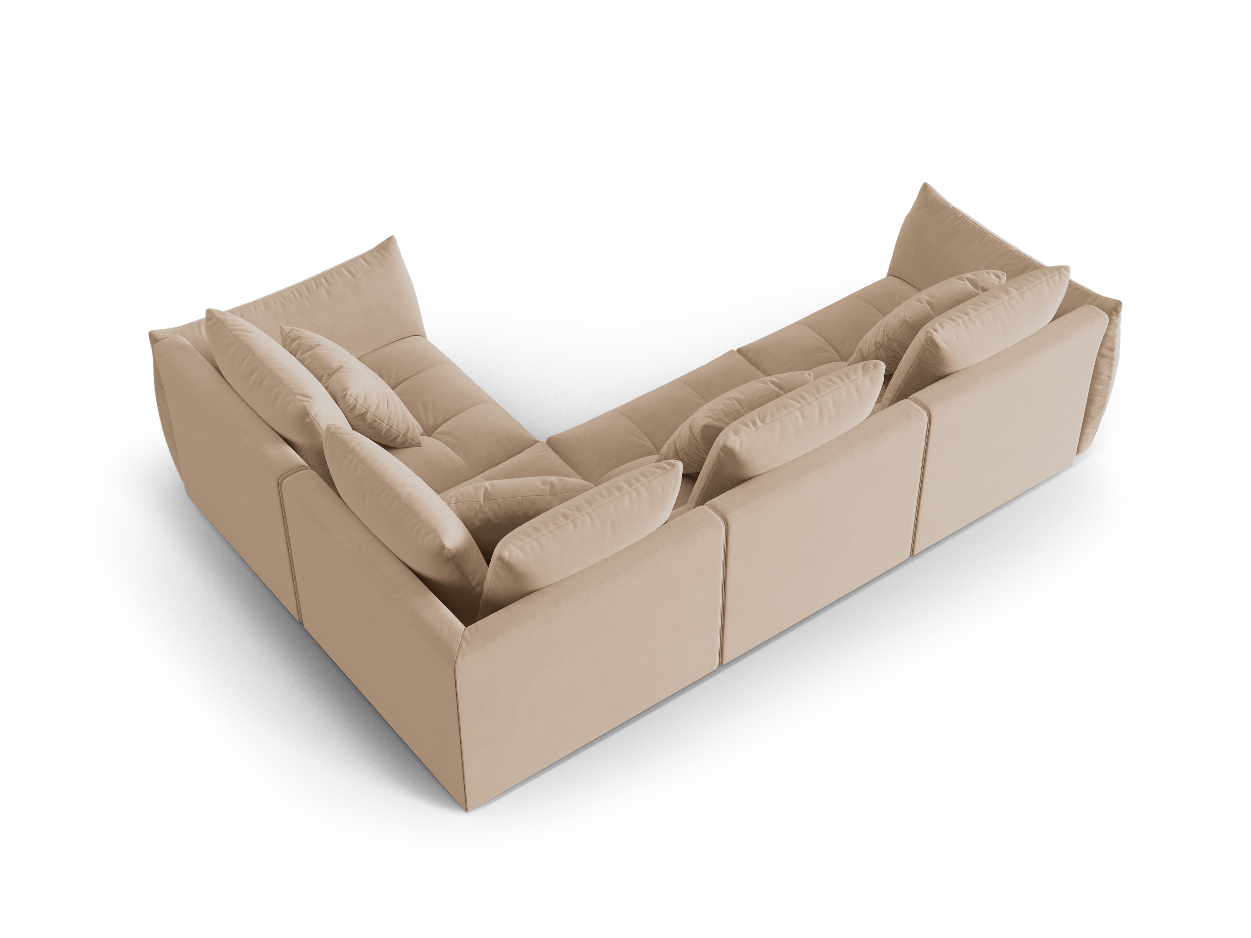 Kotna sedežna garnitura Bloom, 316x216 cm, Material: Žamet