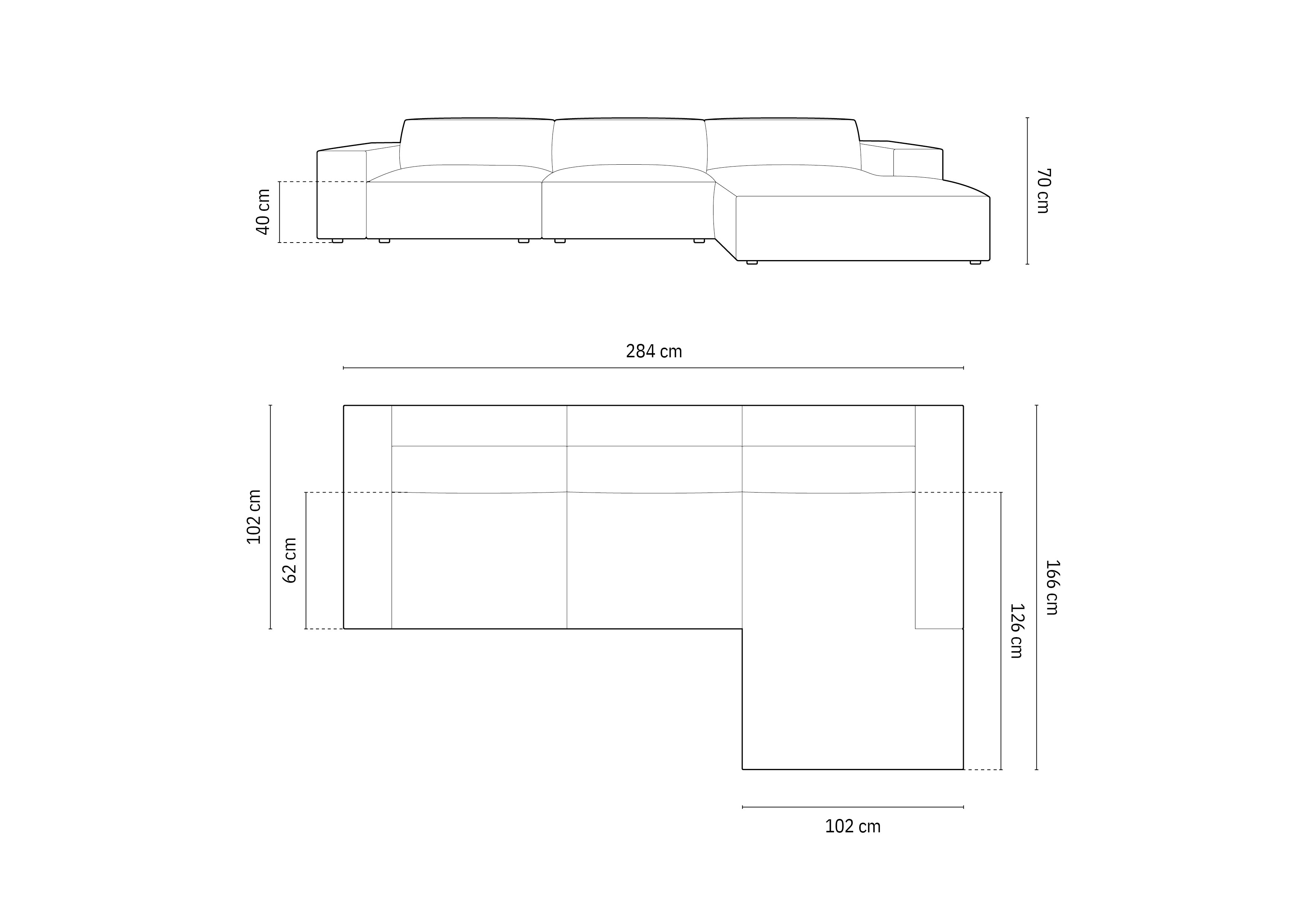 Kotna sedežna garnitura Jodie 284x166cm, Material: Žamet