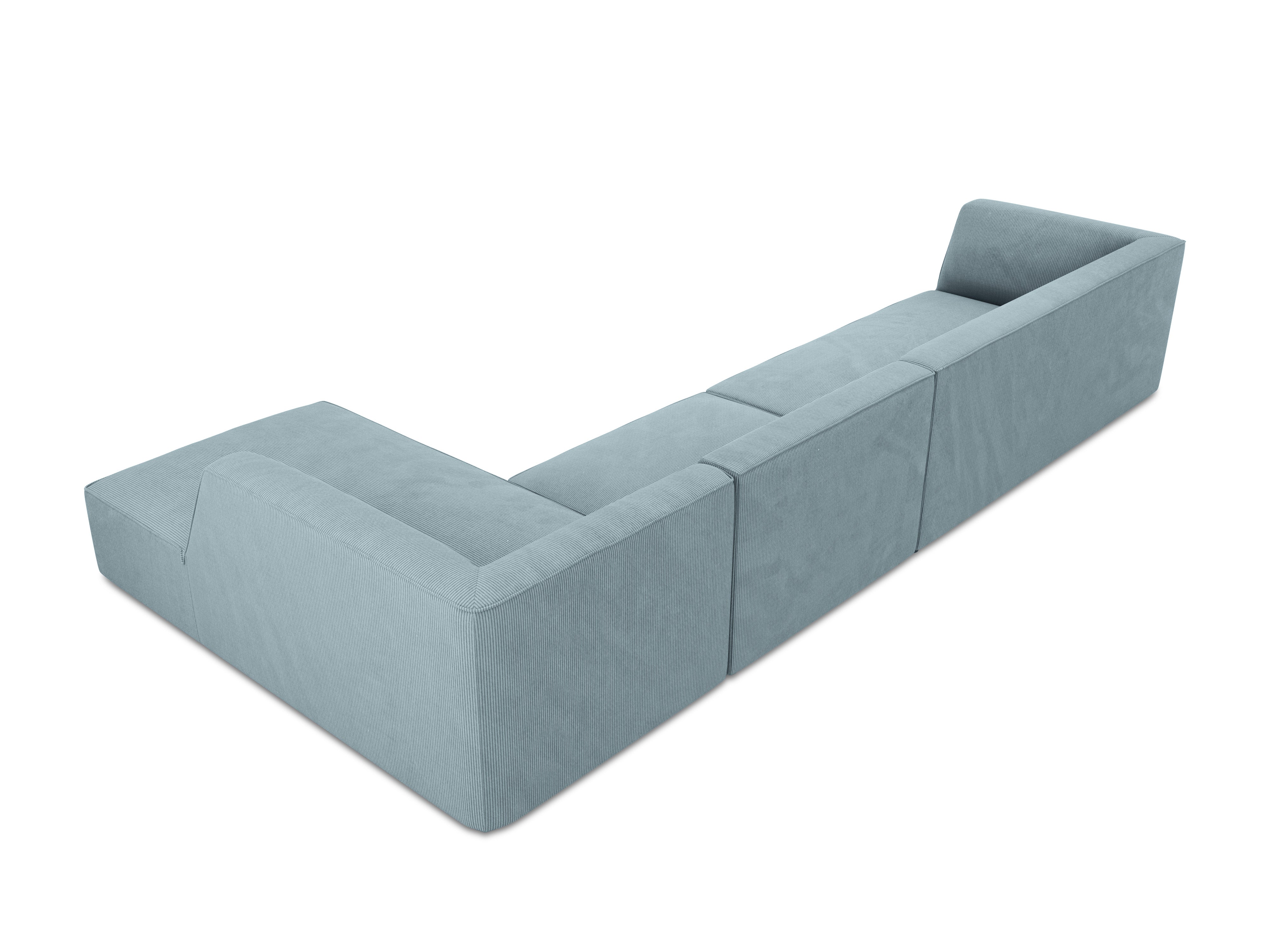 Kotna sedežna garnitura Ruby, 5 sedežev, 366x180cm, Material: Rebrasta tkanina