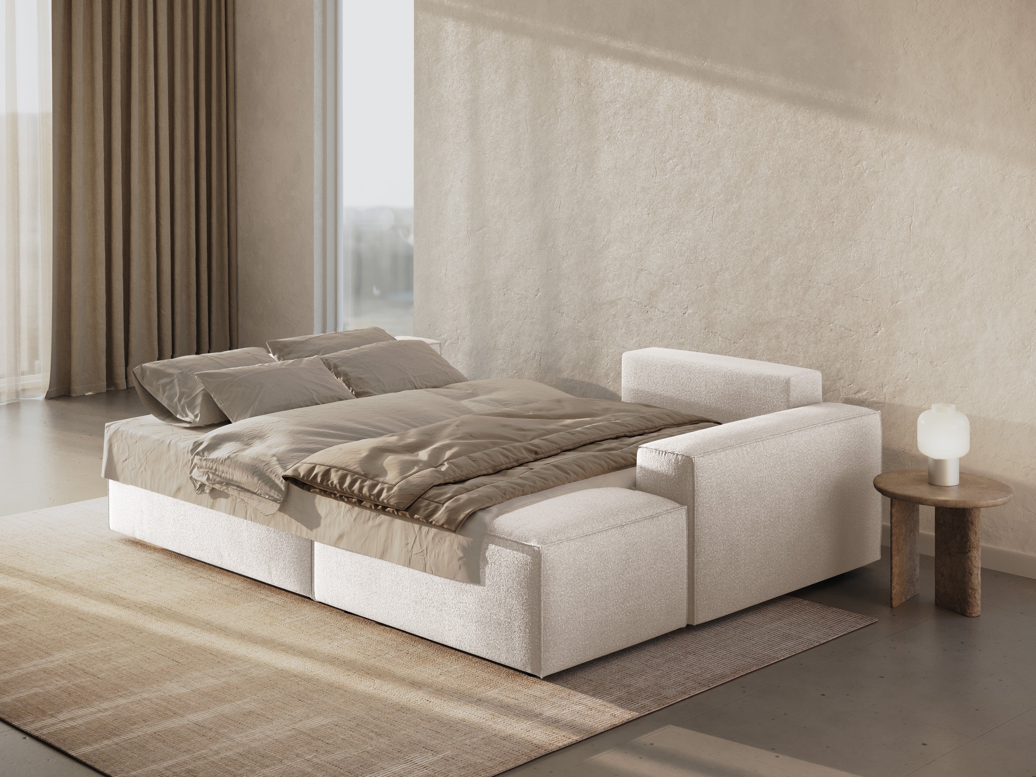 Kotna sedežna garnitura Jodie, material: Bukle