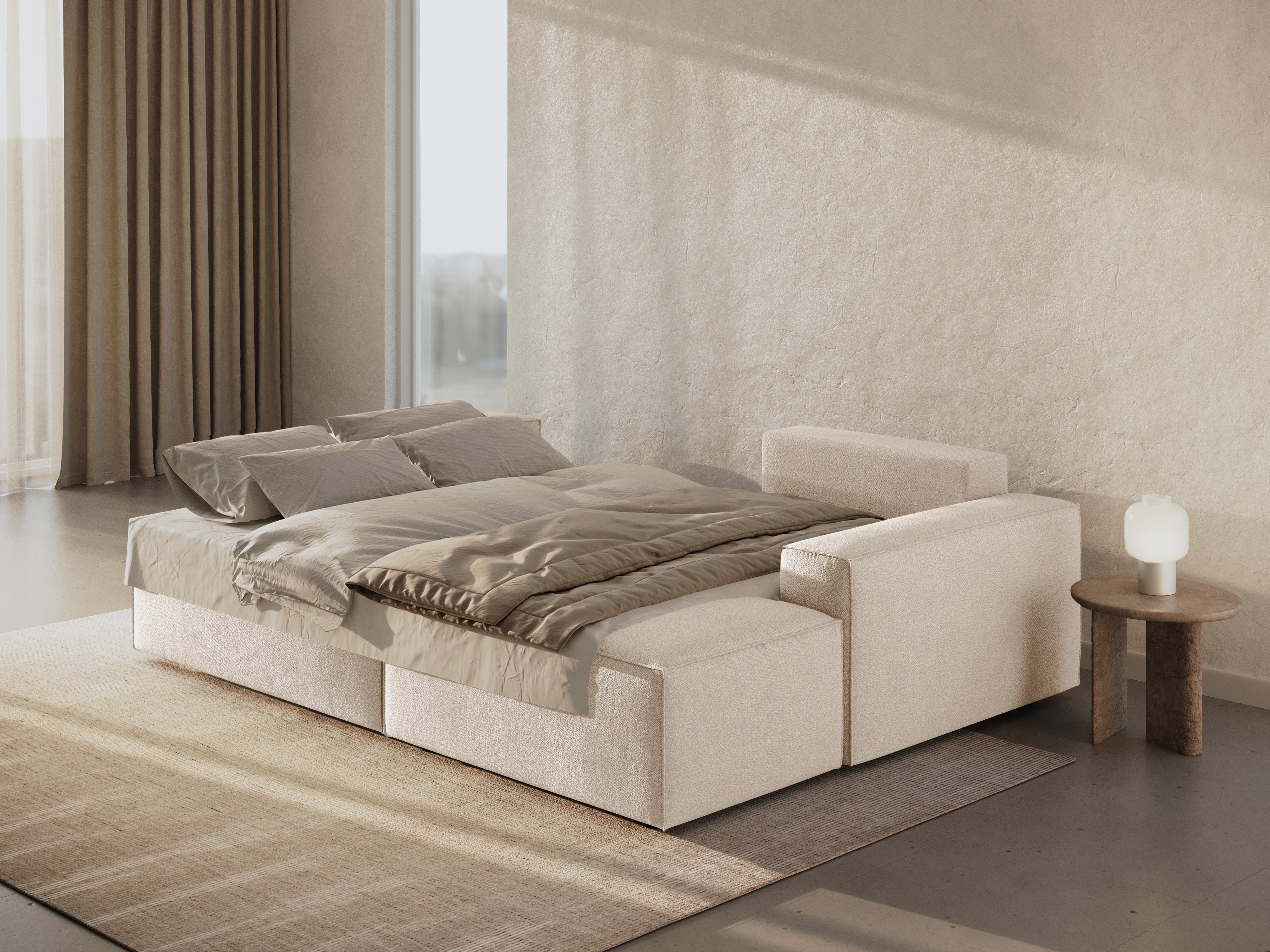 Kotna sedežna garnitura Jodie, material: Bukle