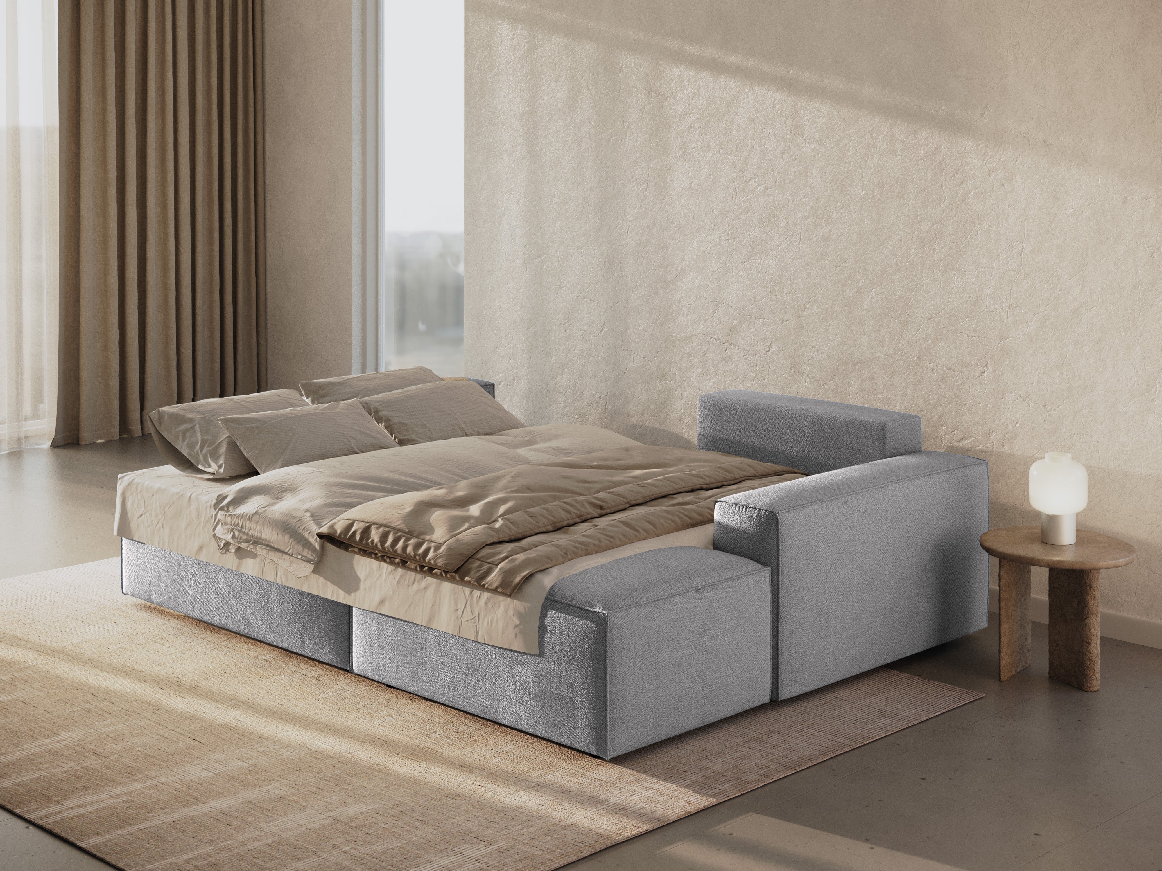 Kotna sedežna garnitura Jodie, material: Bukle