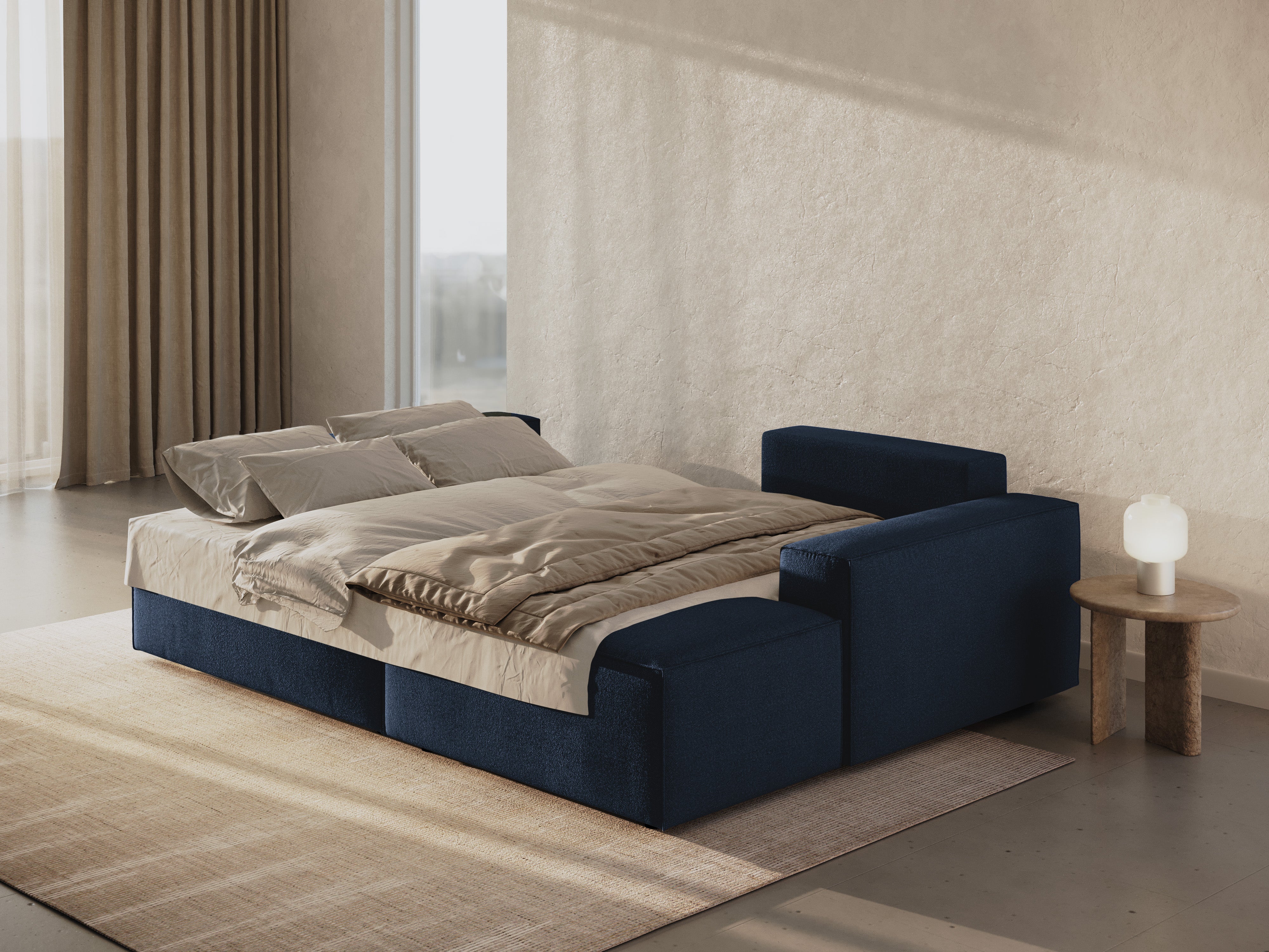 Kotna sedežna garnitura Jodie, material: Bukle