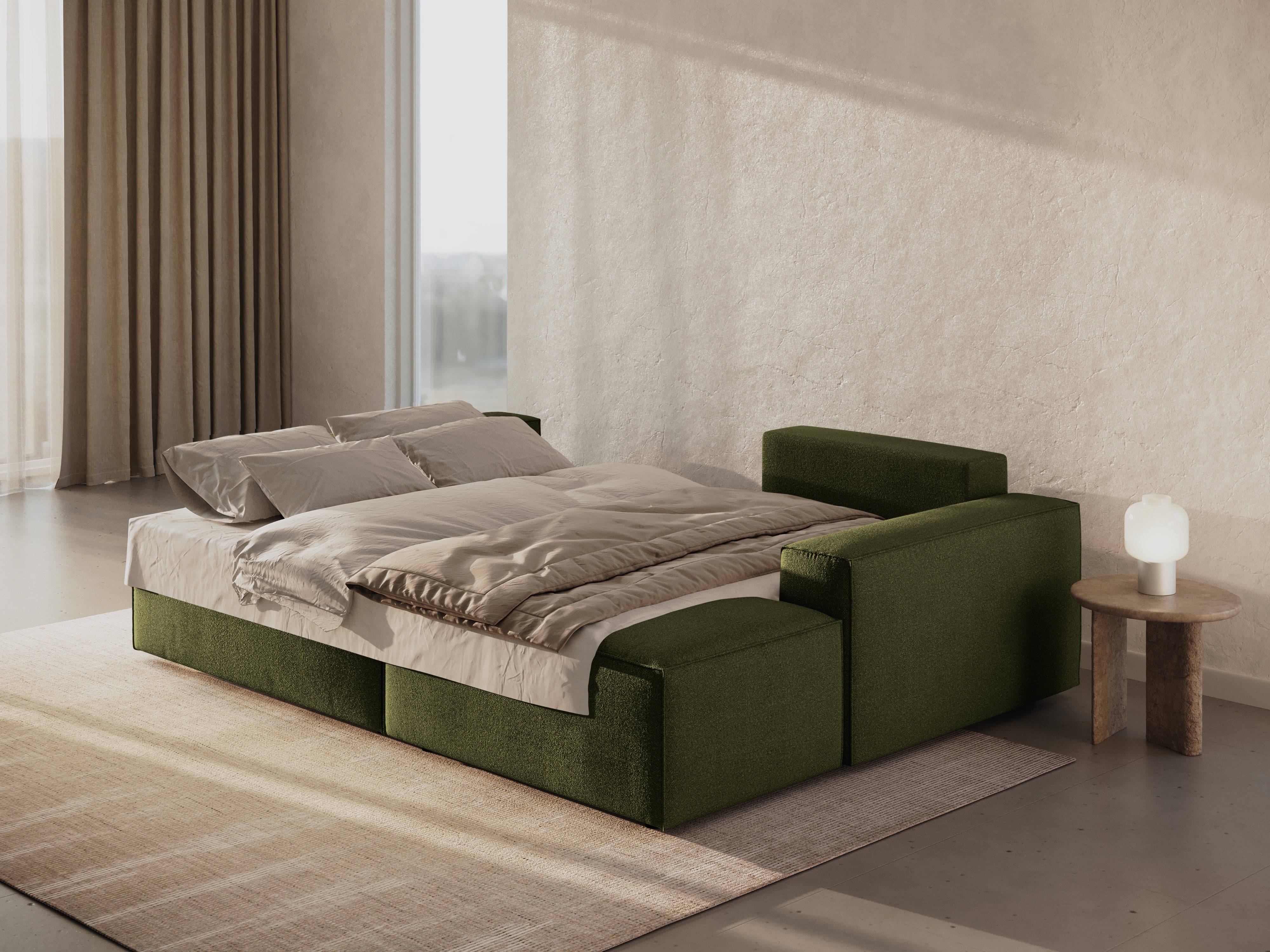 Kotna sedežna garnitura Jodie, material: Bukle