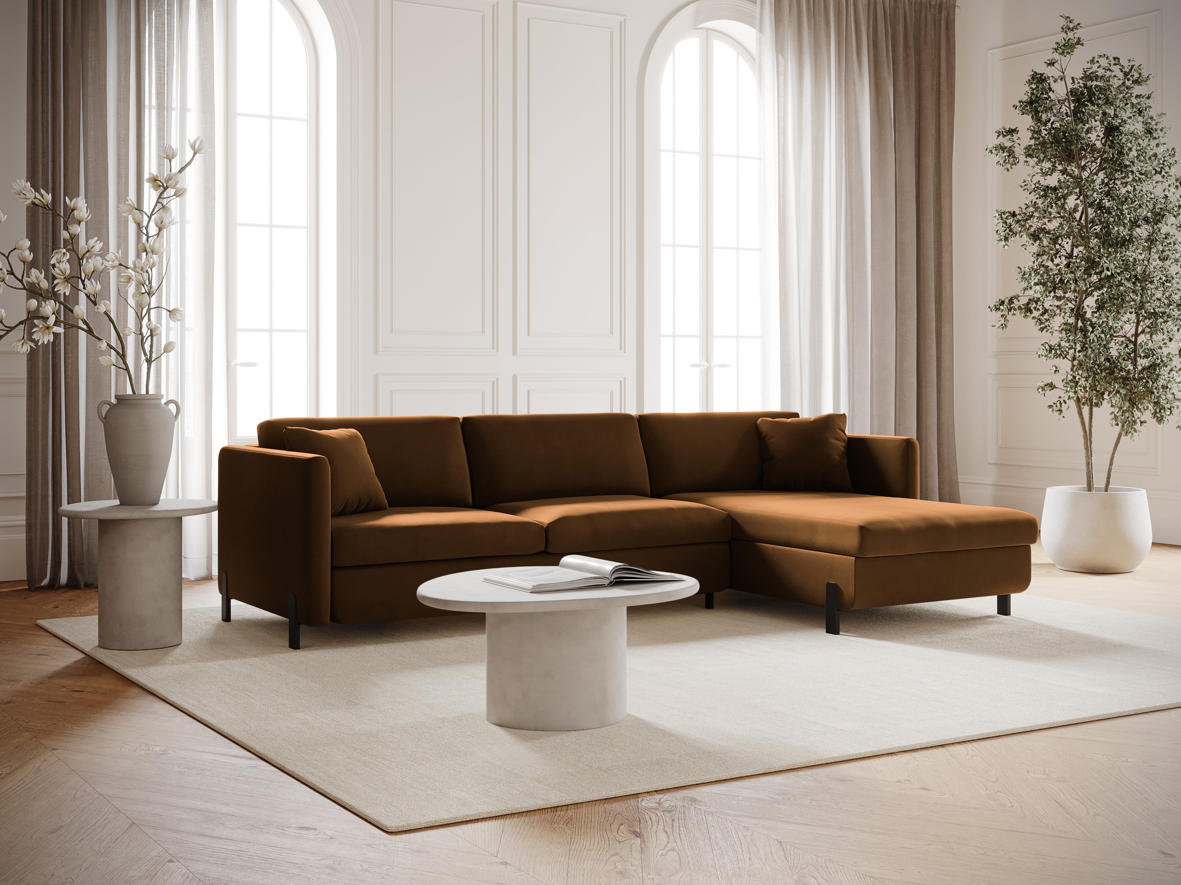 Kotna sedežna garnitura Gloria 280x170cm, Material: Žamet