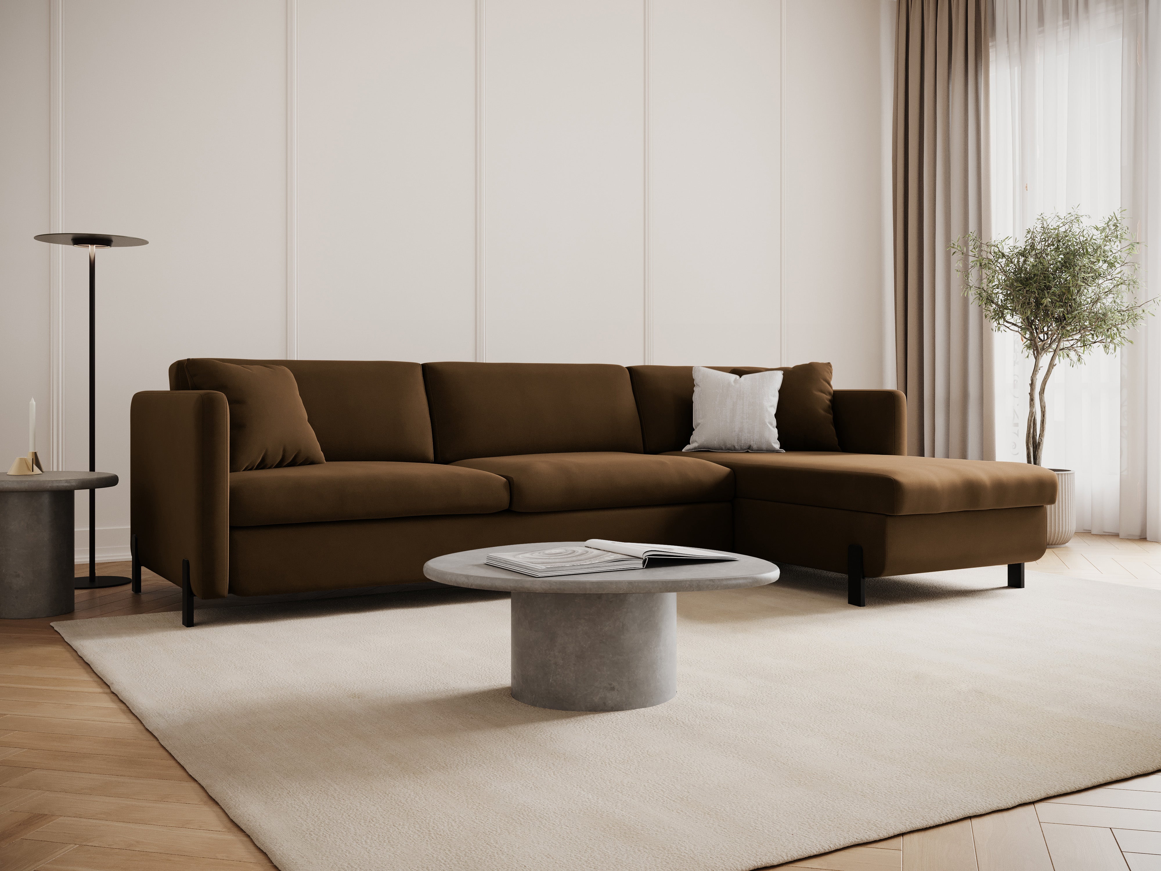 Kotna sedežna garnitura Gloria 260x170cm, Material: Žamet