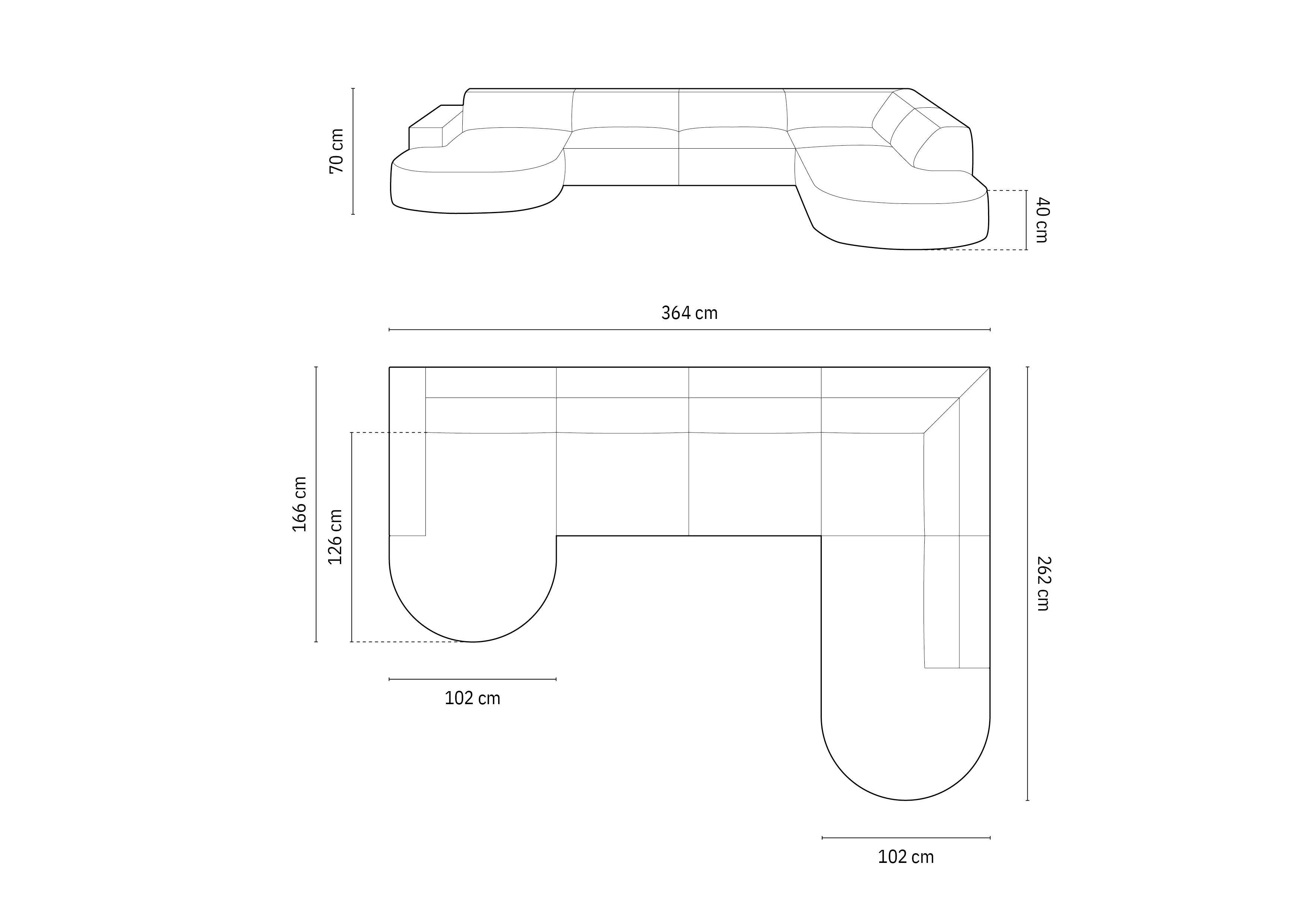 Komplet Jodie 364x262cm, Material: Žamet