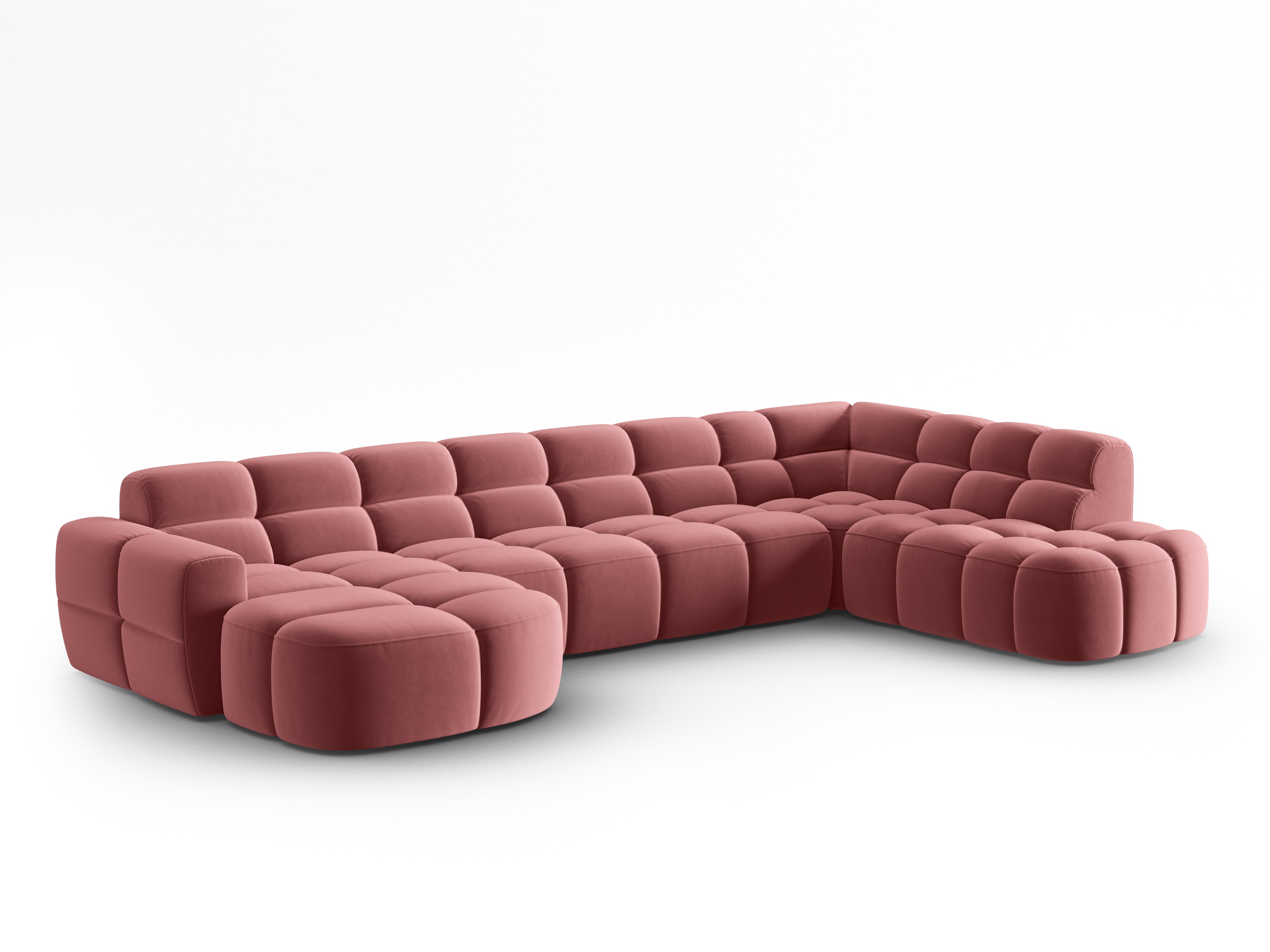 Kotna sedežna garnitura Lisa 387x234cm, Material: Žamet