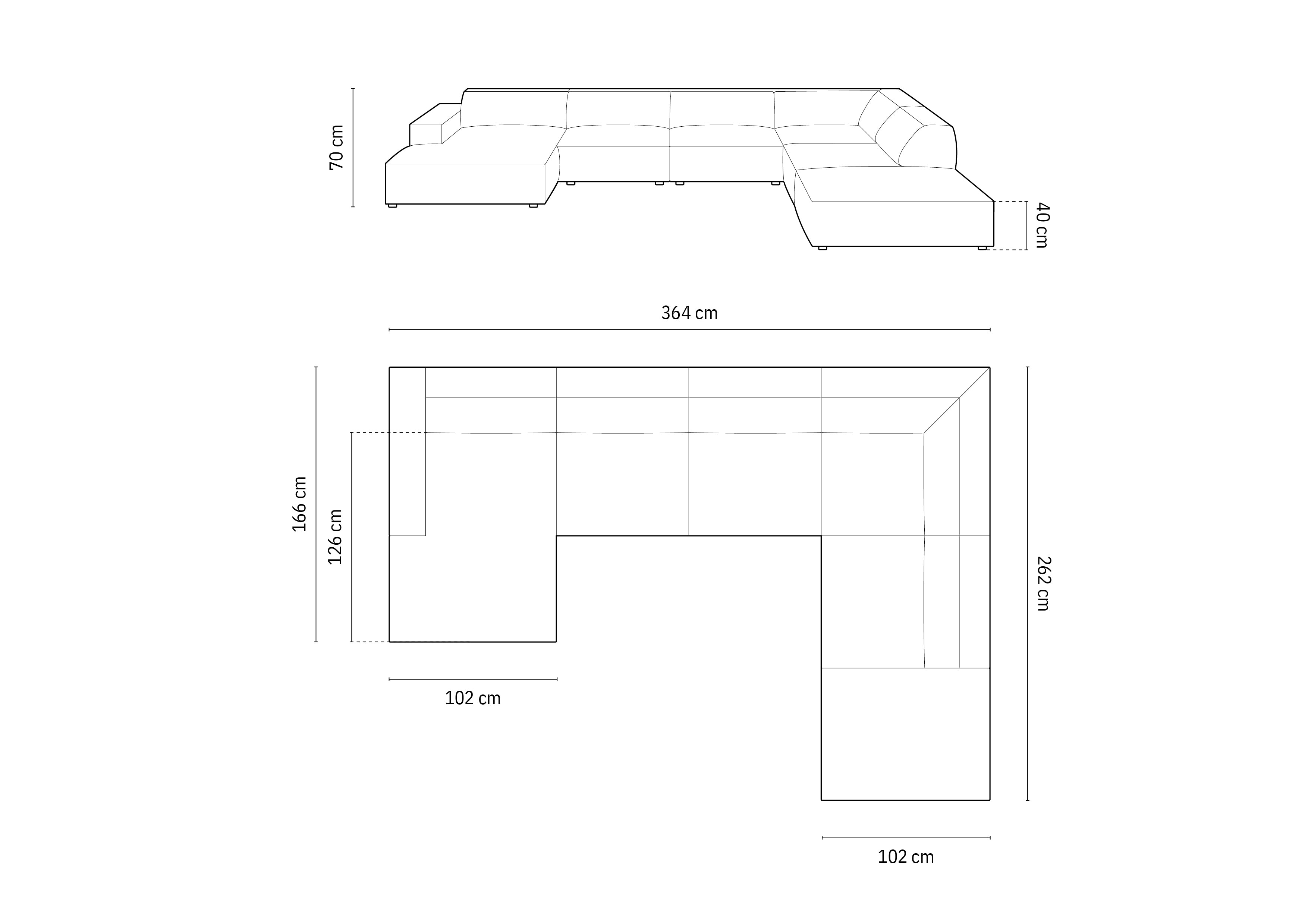Komplet Jodie 364x262cm, Material: Žamet