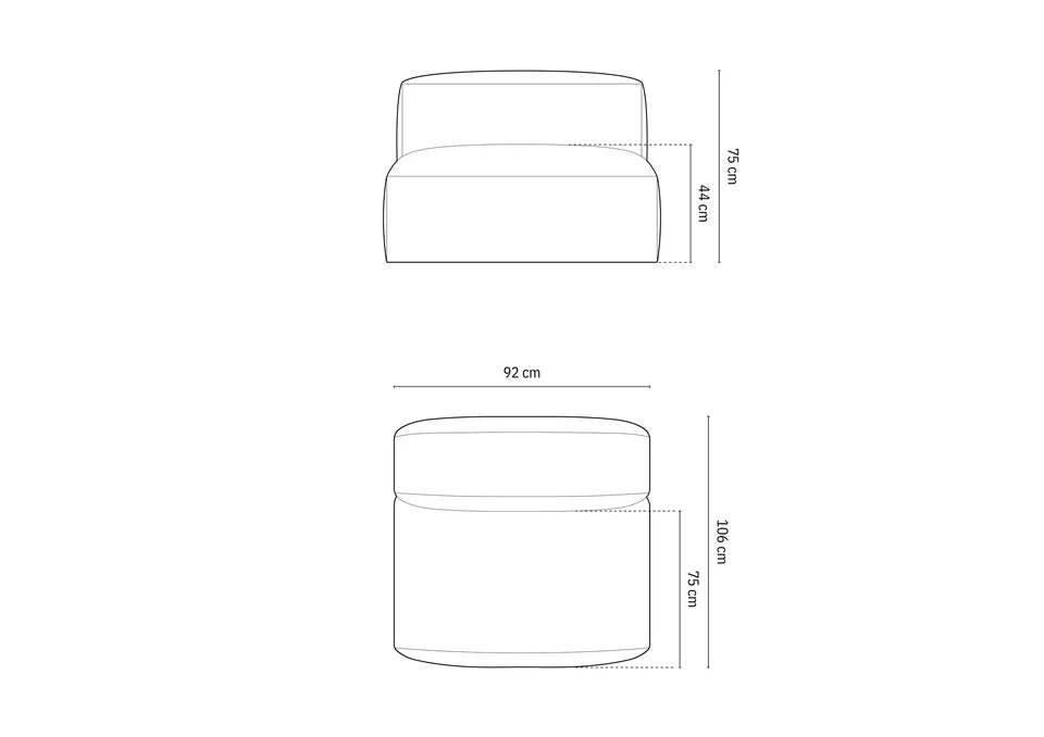 Modul Martina, 90x106cm, Material: Strukturirana tkanina