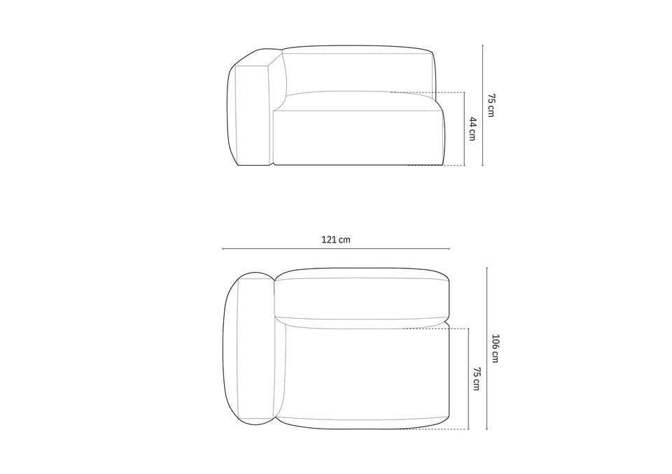 Modul Martina, 120x106cm, Material: Strukturirana tkanina
