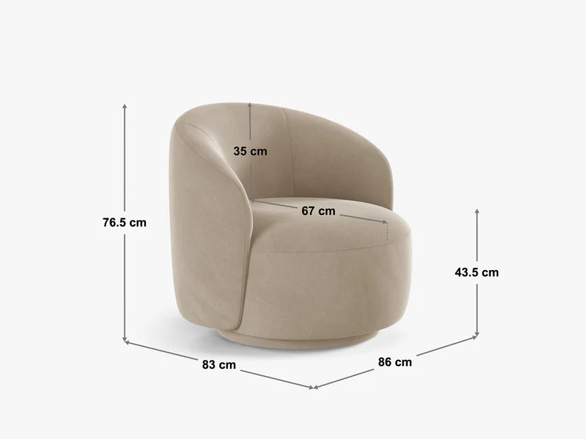 Fotelj Letizia, 86x83cm, Material: Bouclé