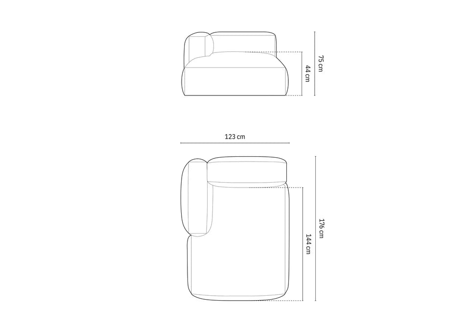 Modul Martina, 120x176cm, Material: Strukturirana tkanina