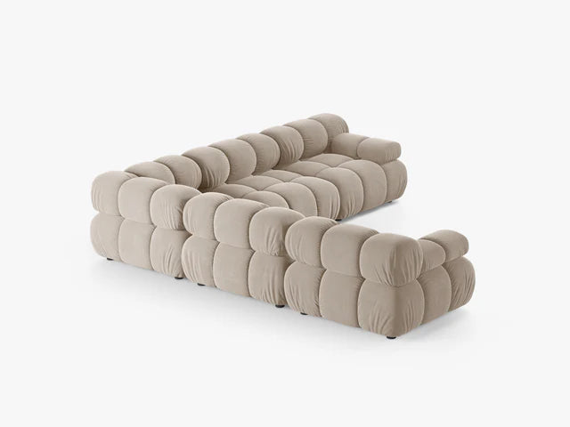 Kotna sedežna garnitura Bellis za 4 osebe, 282x282 cm, Material: Žamet