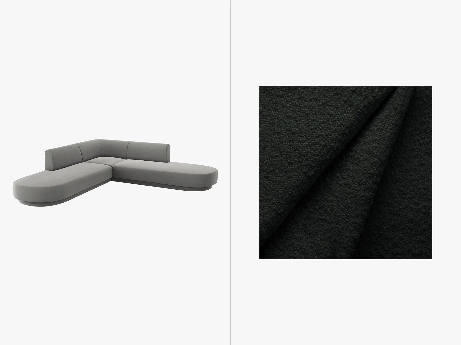 Kotna sedežna garnitura Miley okrogla, 248x248cm, Material: Žamet