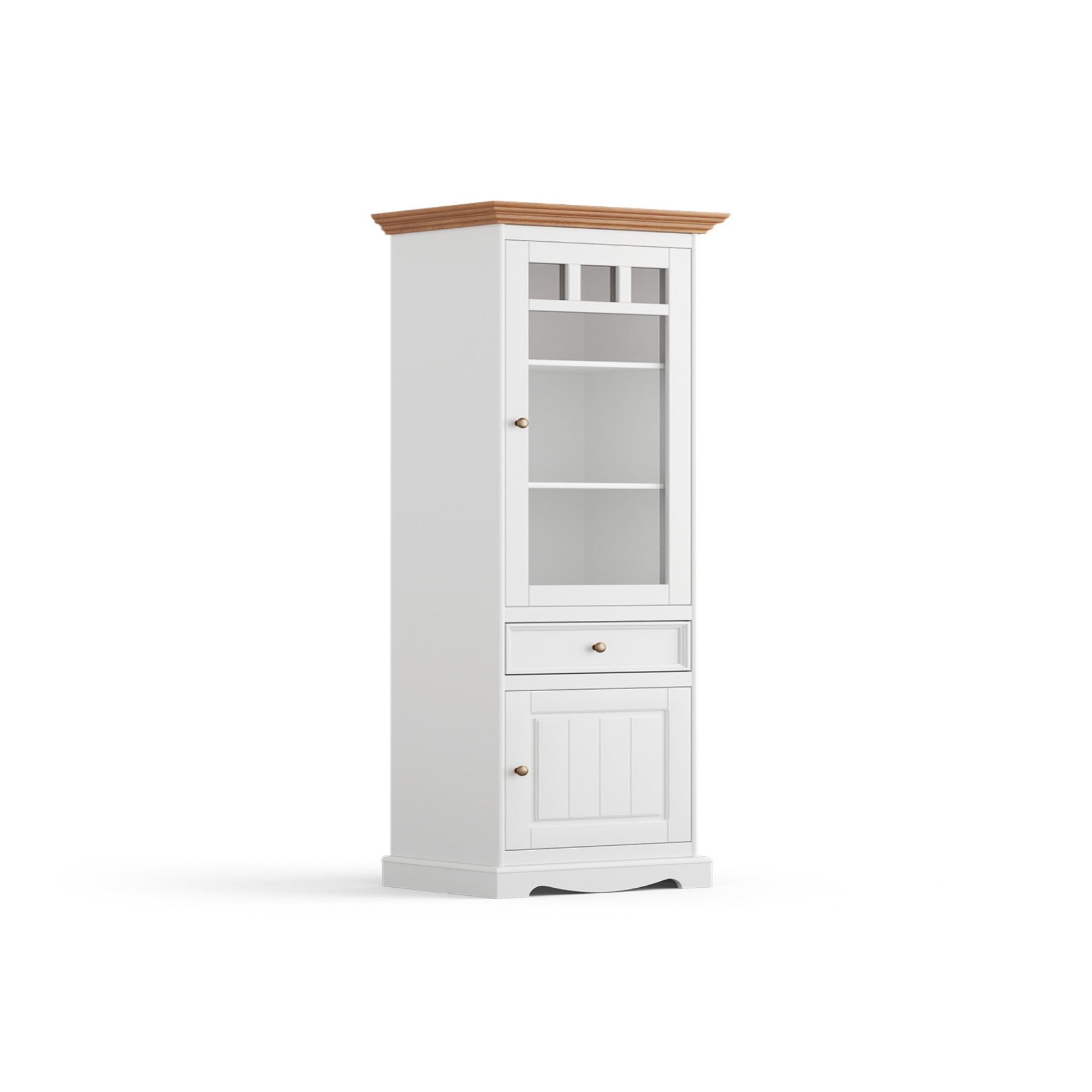 Vitrina Belluno 44x190 cm, material: masivna borovina