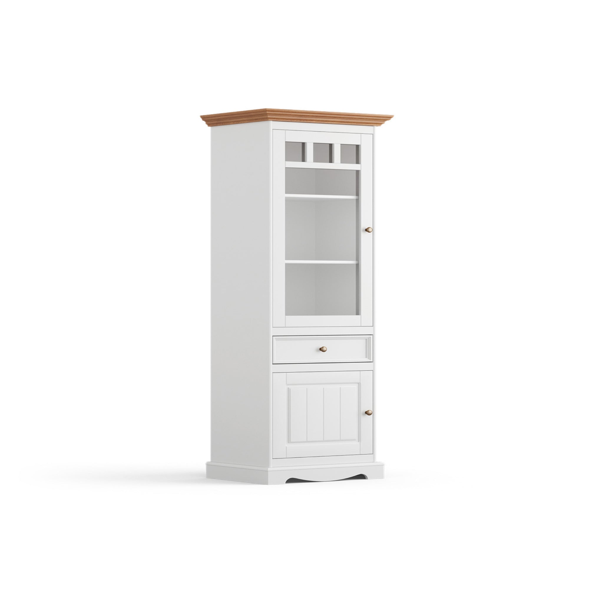 Vitrina Belluno 44x190 cm, material: masivna borovina